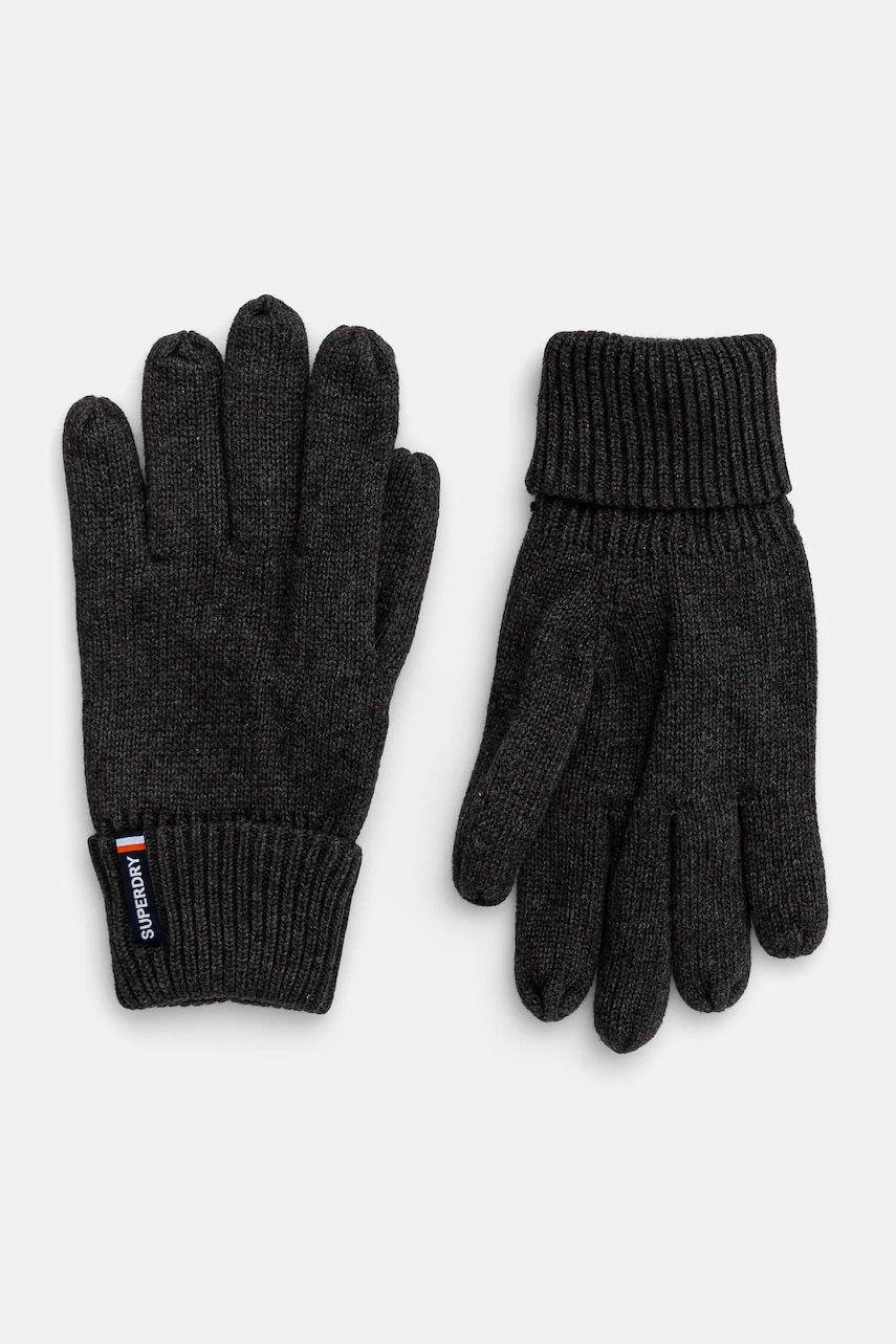 Superdry manusi de bumbac culoarea gri, M9310076A-VZ5 Superdry manusi de bumbac culoarea gri, M9310076A-VZ5
