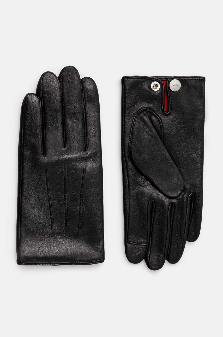 HUGO manusi de piele barbati, culoarea negru, 50526909