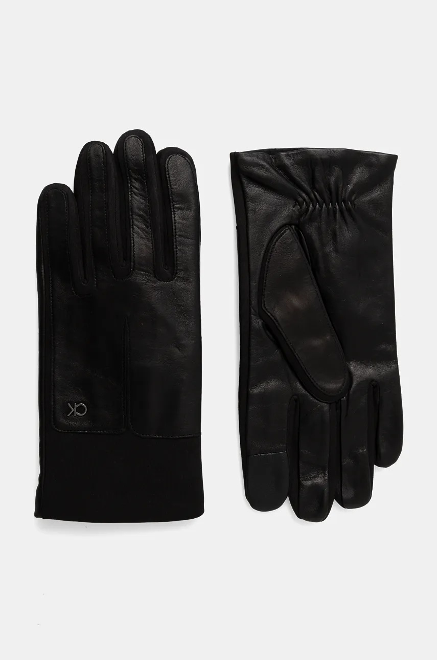 

Кожени ръкавици Calvin Klein в черно K50K512382, Черен