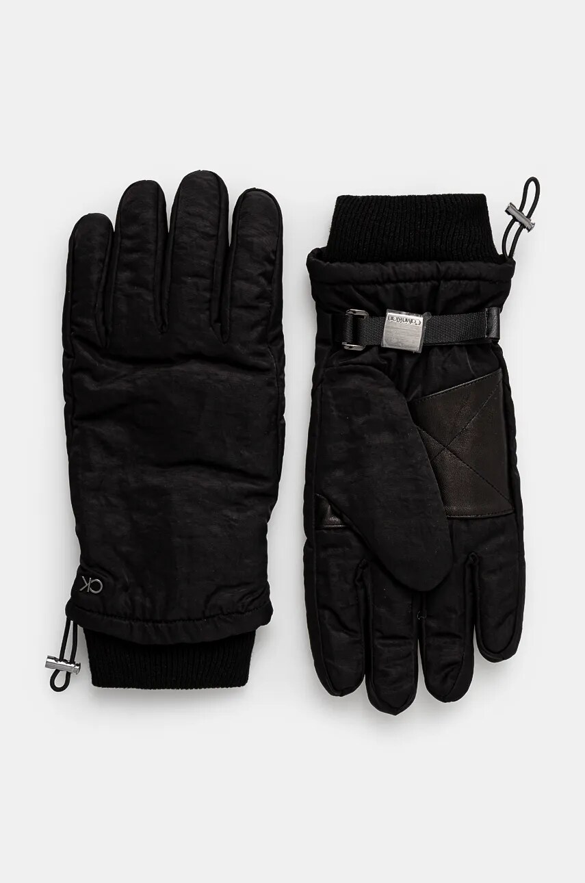 Levně Rukavice Calvin Klein pánské, černá barva, K50K512388