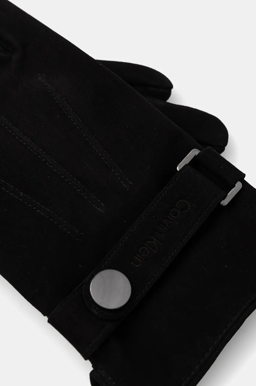Замшевые перчатки Calvin Klein цвет чёрный K50K512542 Замшевые перчатки Calvin Klein цвет чёрный K50K512542