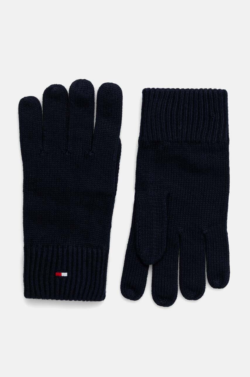 Levně Rukavice Tommy Hilfiger pánské, tmavomodrá barva, AM0AM12845