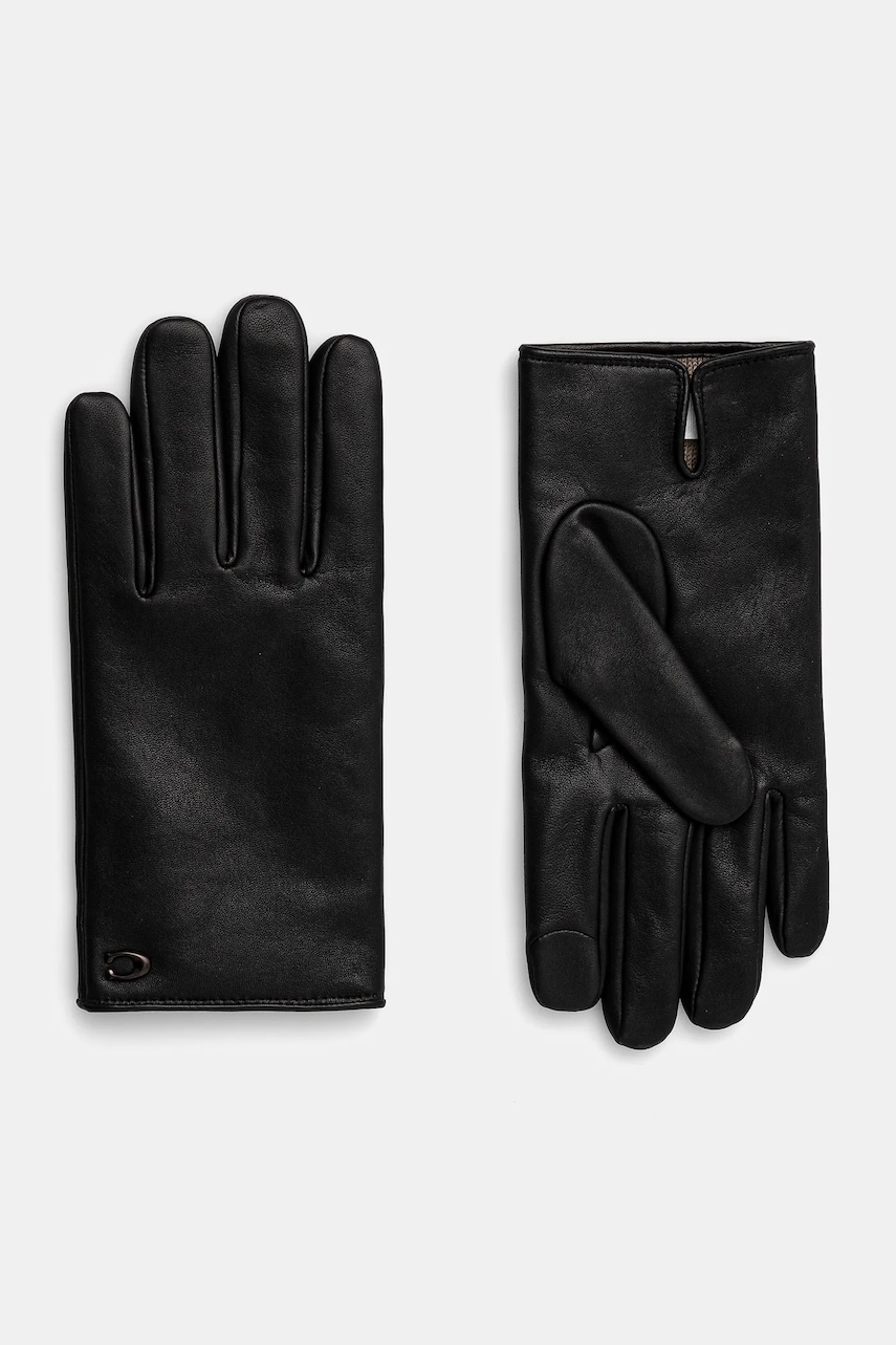 Coach manusi de piele barbati, culoarea negru, 29CV856