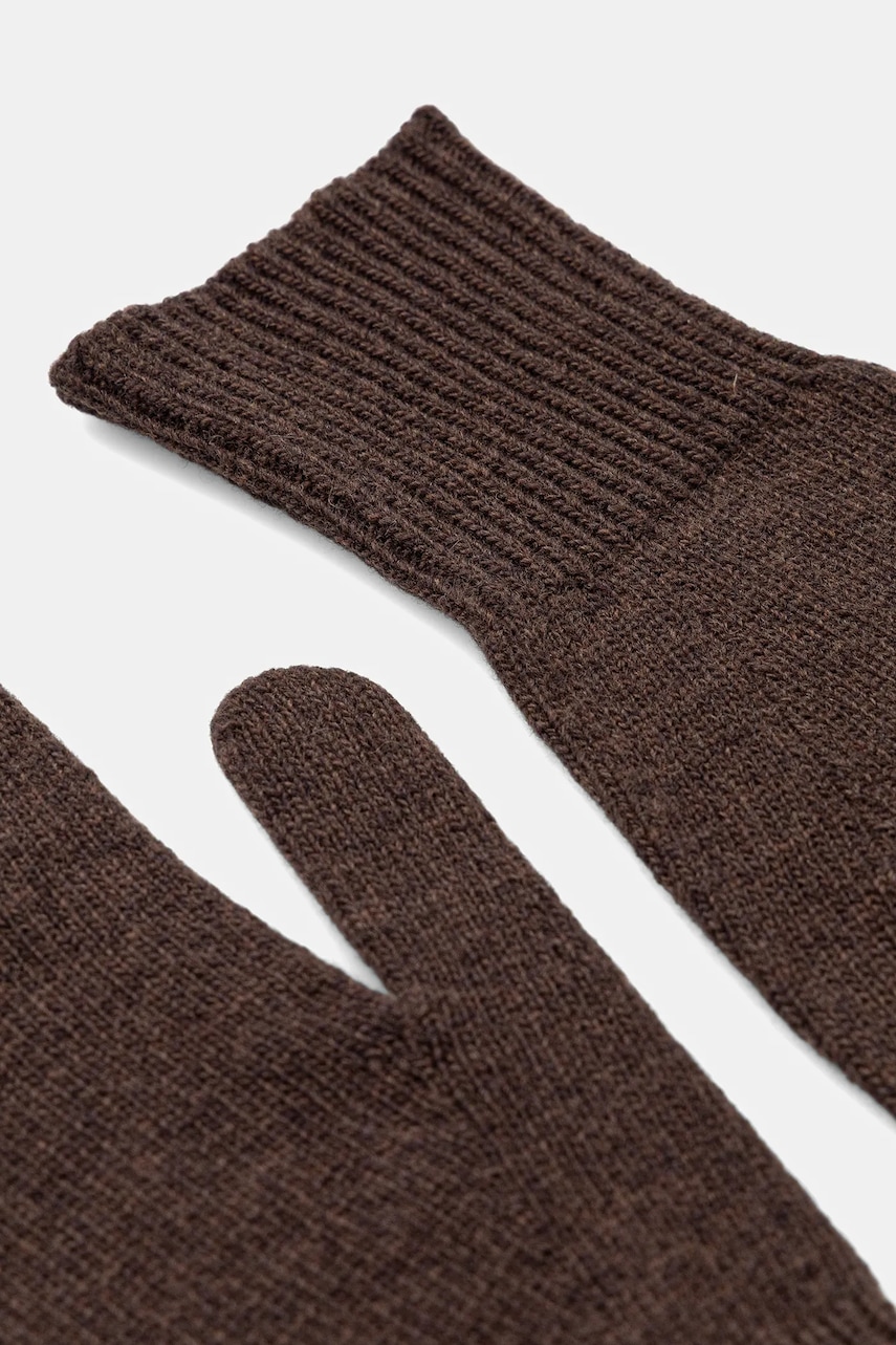 Шерстяные перчатки United Colors of Benetton цвет чёрный 1202DG00E