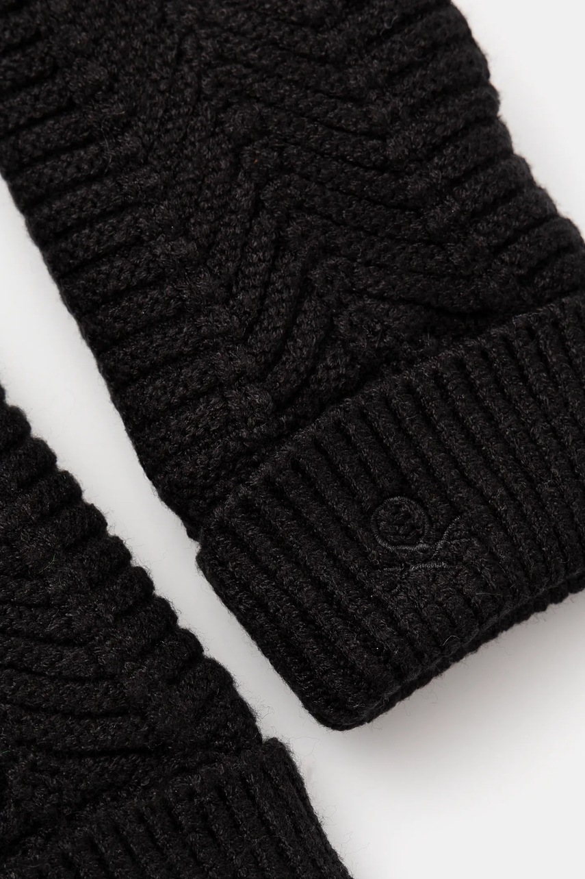 Перчатки United Colors of Benetton цвет чёрный 61LSDG00A Перчатки United Colors of Benetton цвет чёрный 61LSDG00A