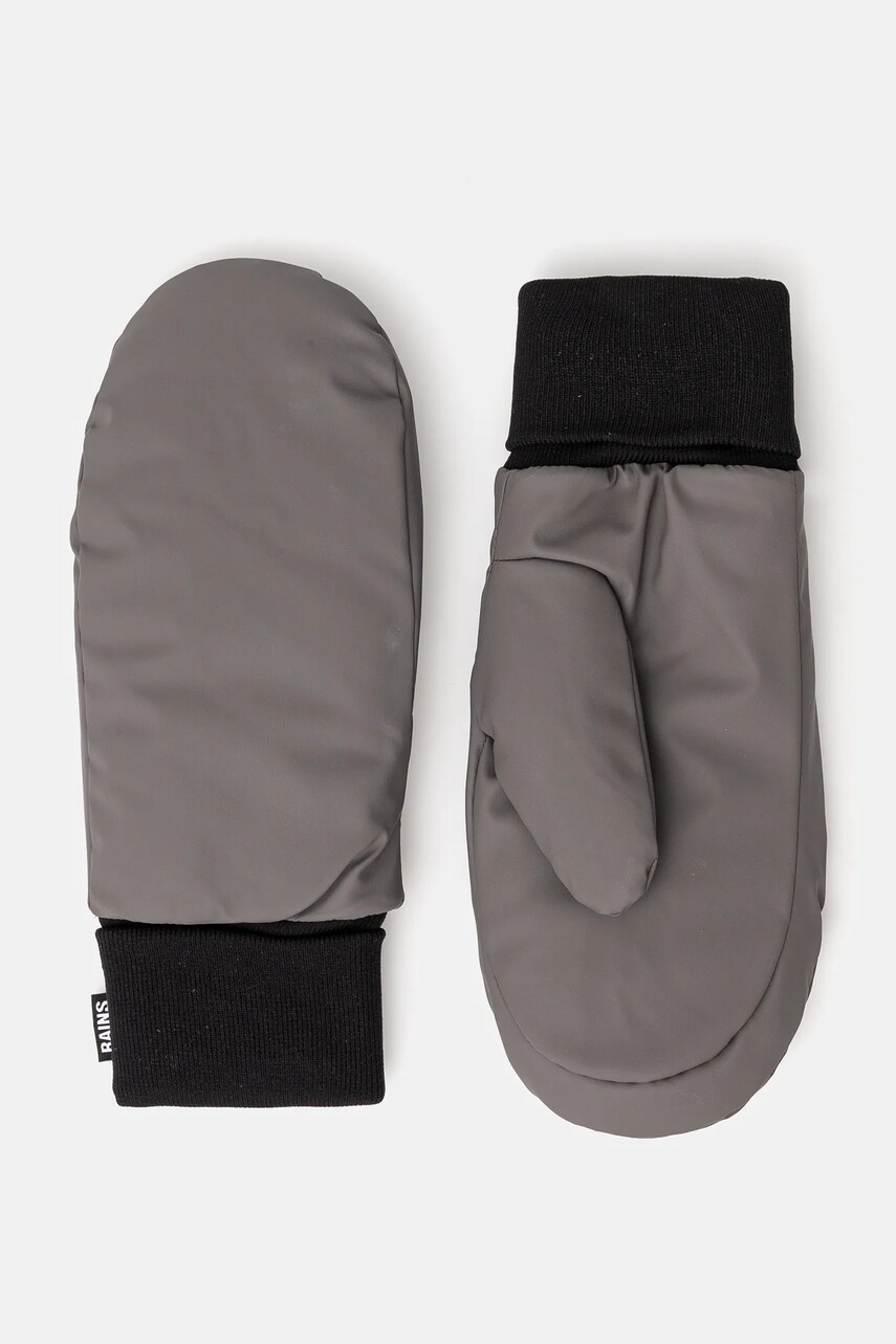 Levně Rukavice Rains Alta Puffer Mittens W2T3 šedá barva, 16070-13