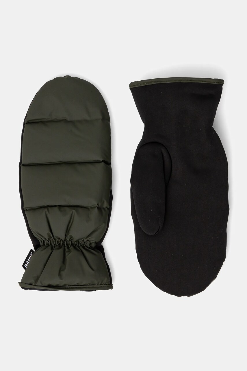 Levně Rukavice Rains Lohja Puffer Mittens W1T2 zelená barva, 16080-03