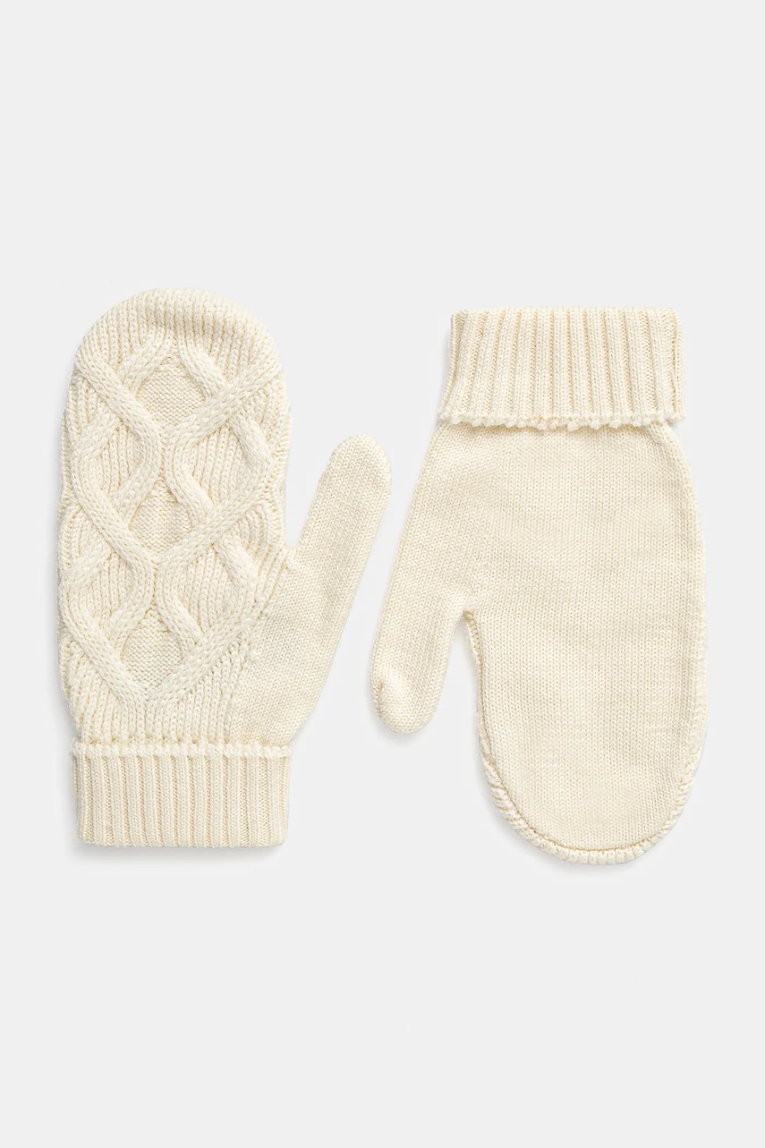 Icebreaker manusi Merino Cable Knit culoarea bej, IB0A573H0001 Icebreaker manusi Merino Cable Knit culoarea bej, IB0A573H0001