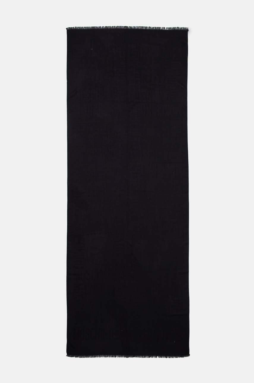 Levně Vlněná šála Moschino černá barva, M2943 3232