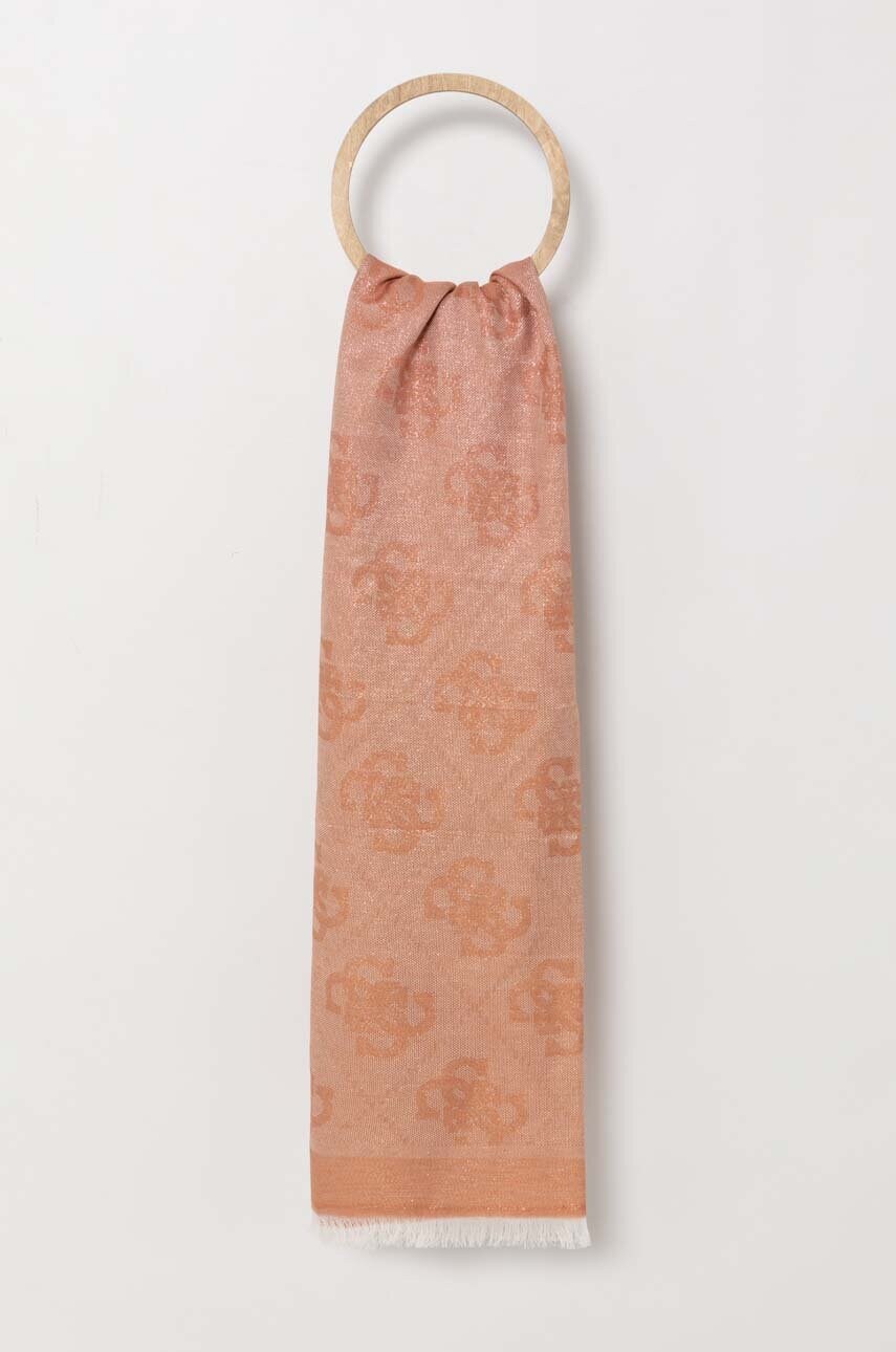 Levně Šála Guess TWILLER oranžová barva, AW5149 POL03