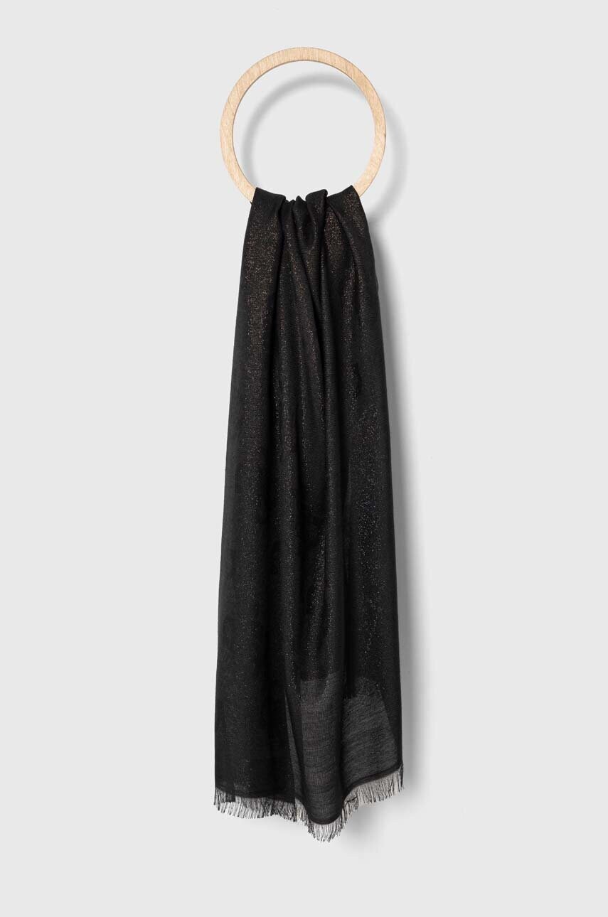 Levně Šála Guess TWILLER černá barva, AW5149 POL03