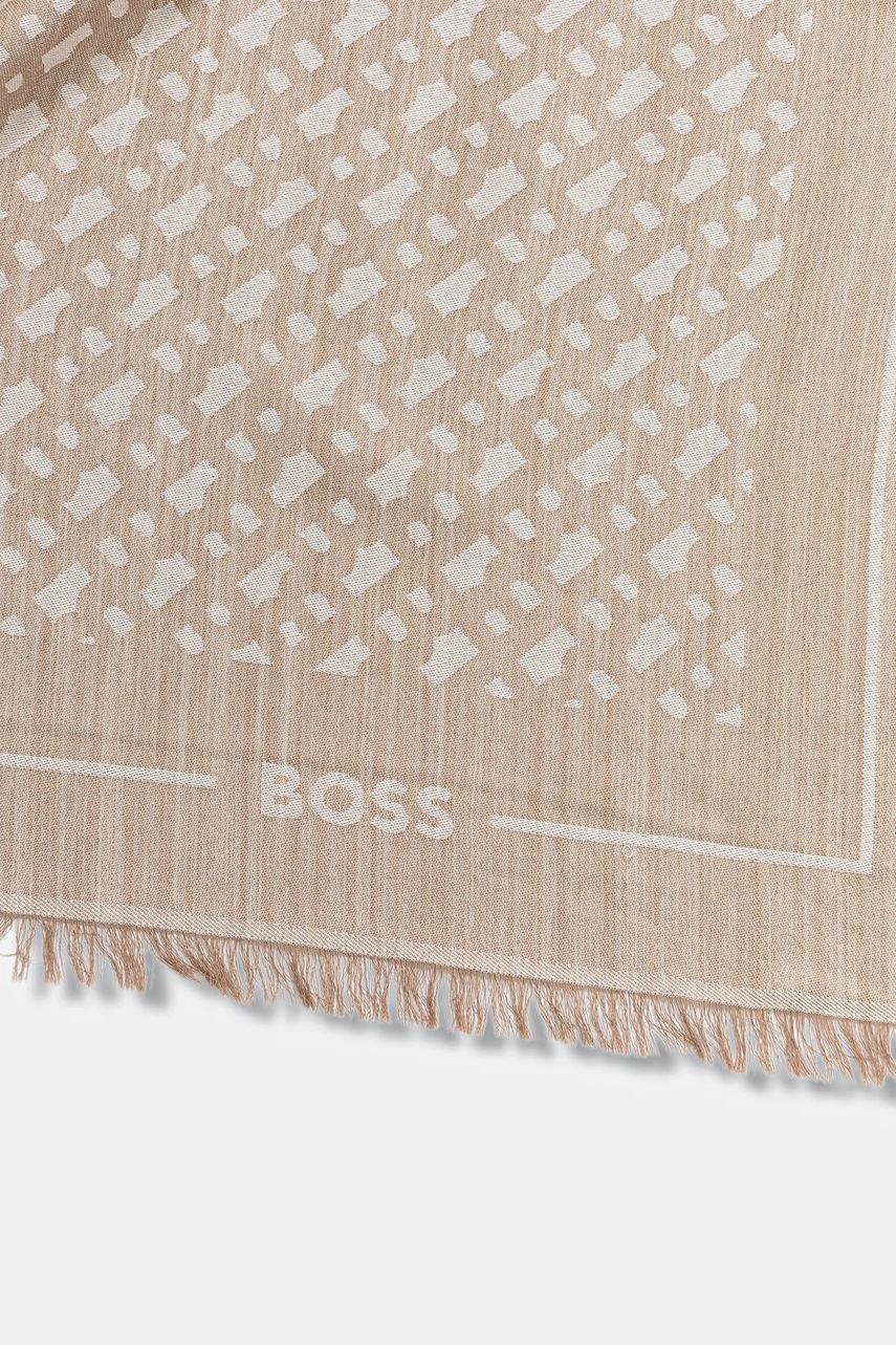 Платок с примесью шерсти BOSS цвет розовый 50517733