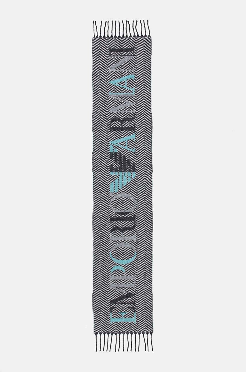 Emporio Armani esarfa de lana culoarea negru, modelator, 635002 4F300
