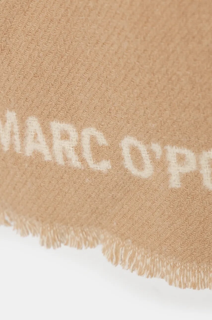 Шерстяной шарф Marc OPolo цвет бежевый узорный 409802802173 Шерстяной шарф Marc OPolo цвет бежевый узорный 409802802173