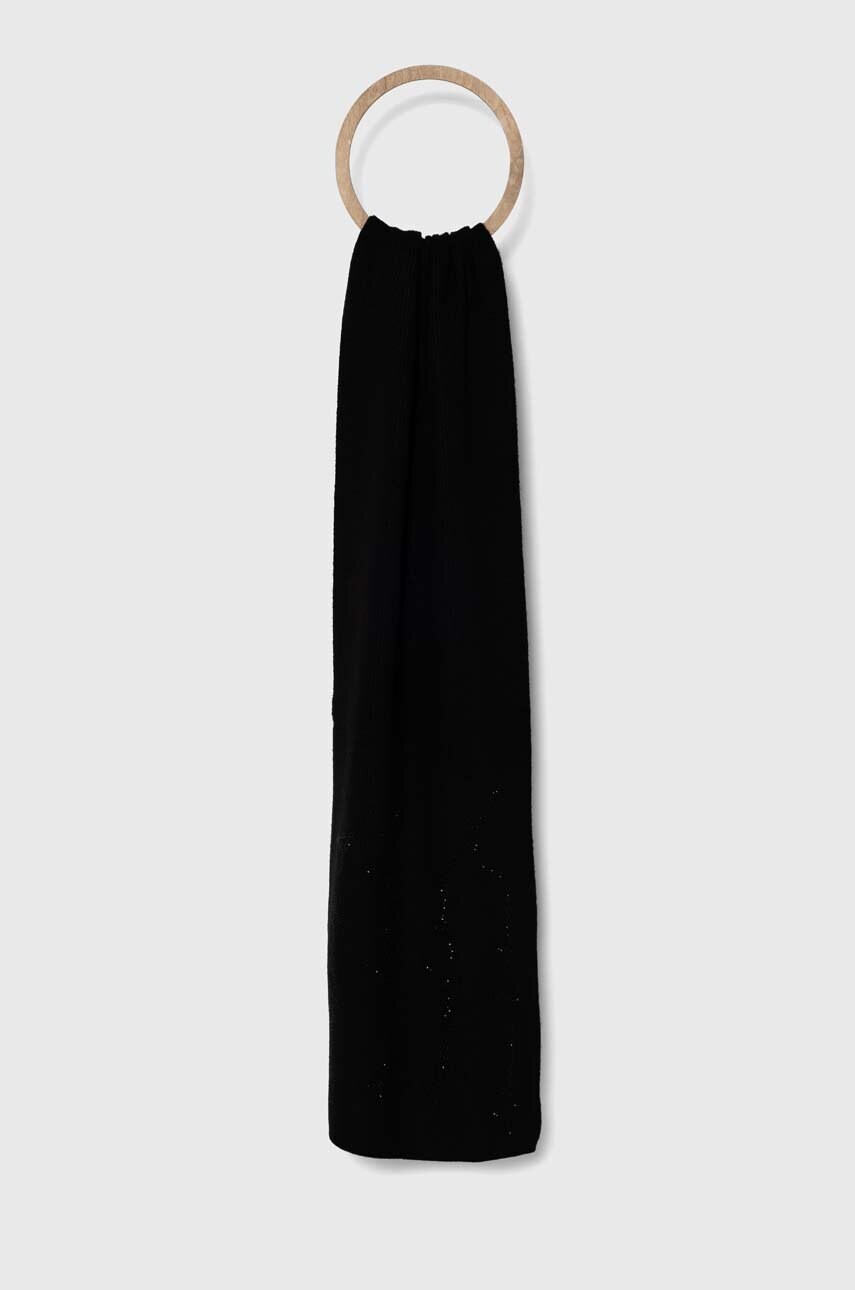 Armani Exchange fular femei, culoarea negru, cu imprimeu, 944614 4F304