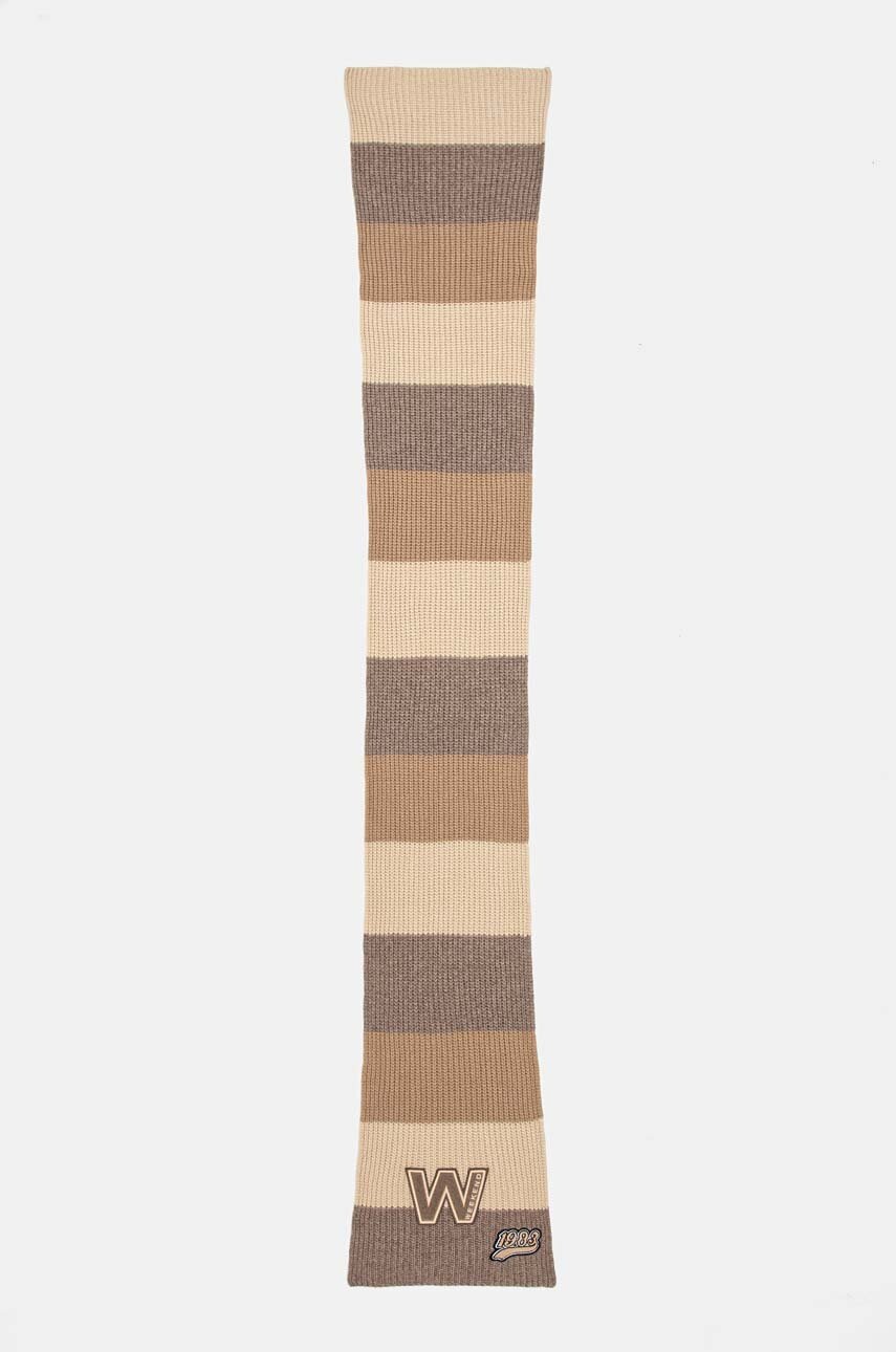 

Вълнен шал Weekend Max Mara в кафяво с апликация 2425746015600, Кафяв