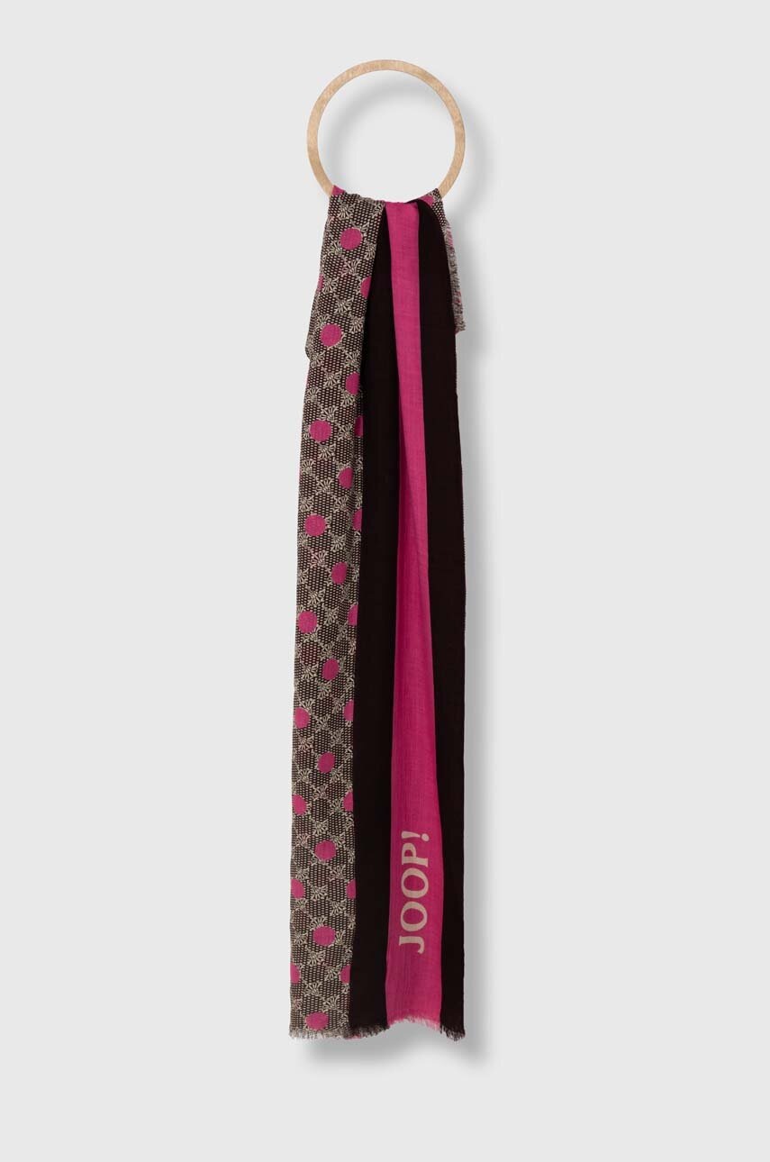 

Шал Joop! дамски в кафяво с десен, Кафяв