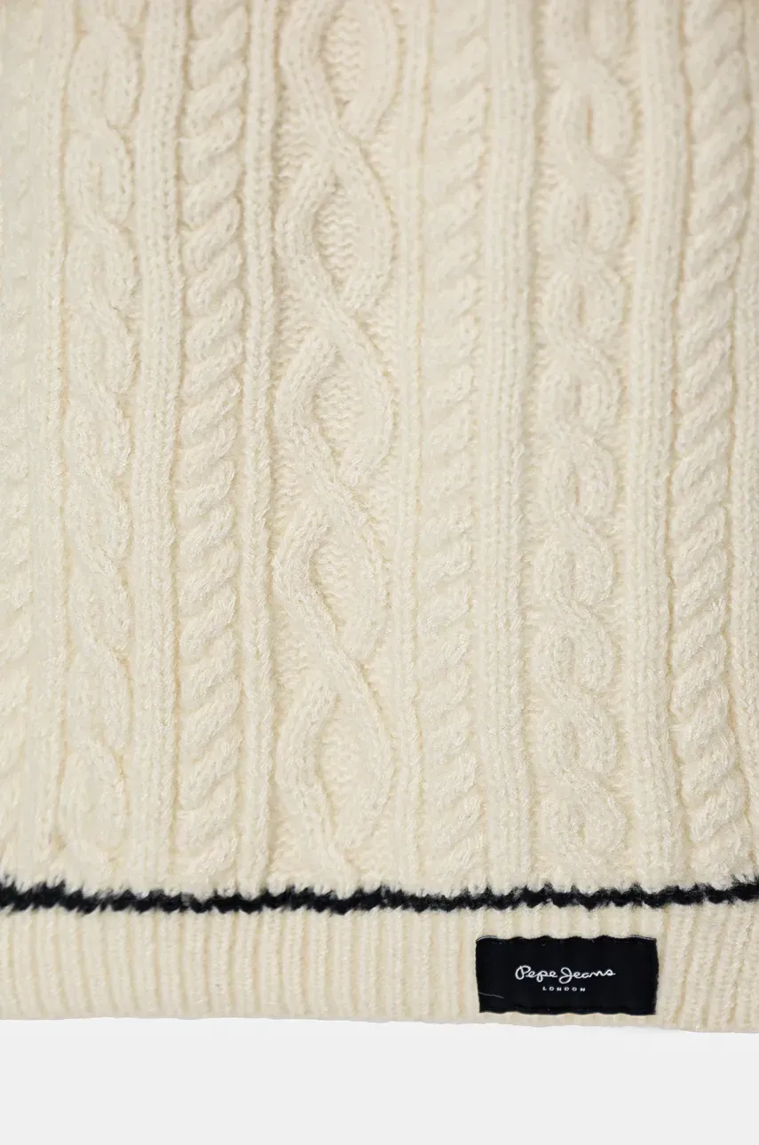 Шарф Pepe Jeans WANDA SCARF женский цвет бежевый меланж PL060199 Шарф Pepe Jeans WANDA SCARF женский цвет бежевый меланж PL060199