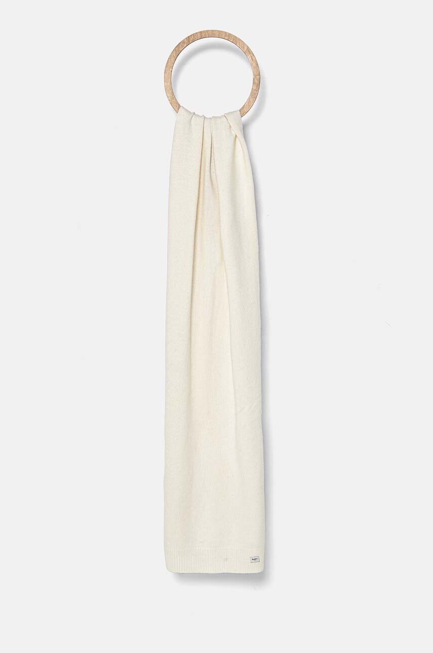 Pepe Jeans esarfa din amestec de lana YELA SCARF culoarea bej, neted, PL060200
