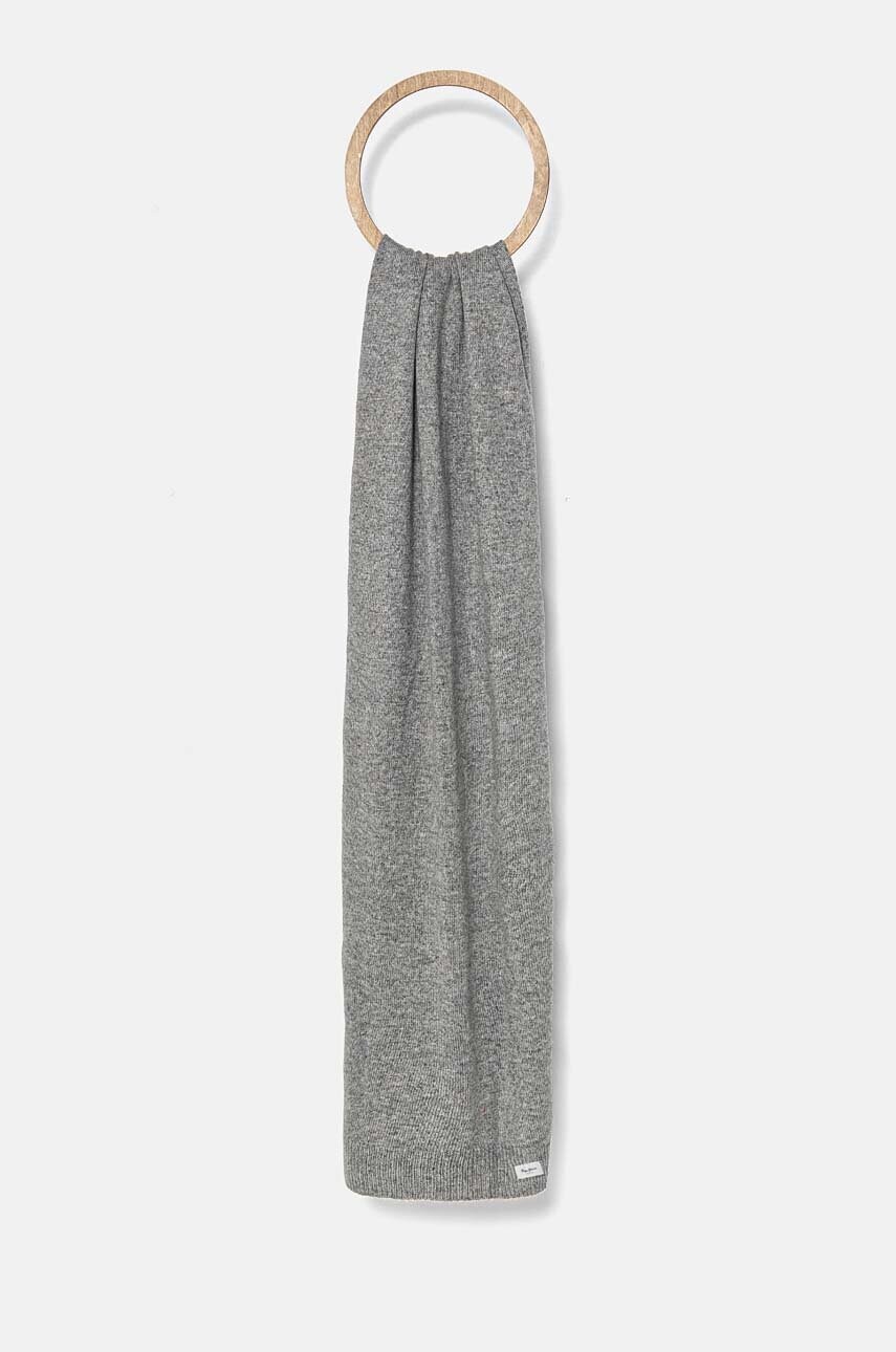 Pepe Jeans esarfa din amestec de lana YELA SCARF culoarea gri, neted, PL060200