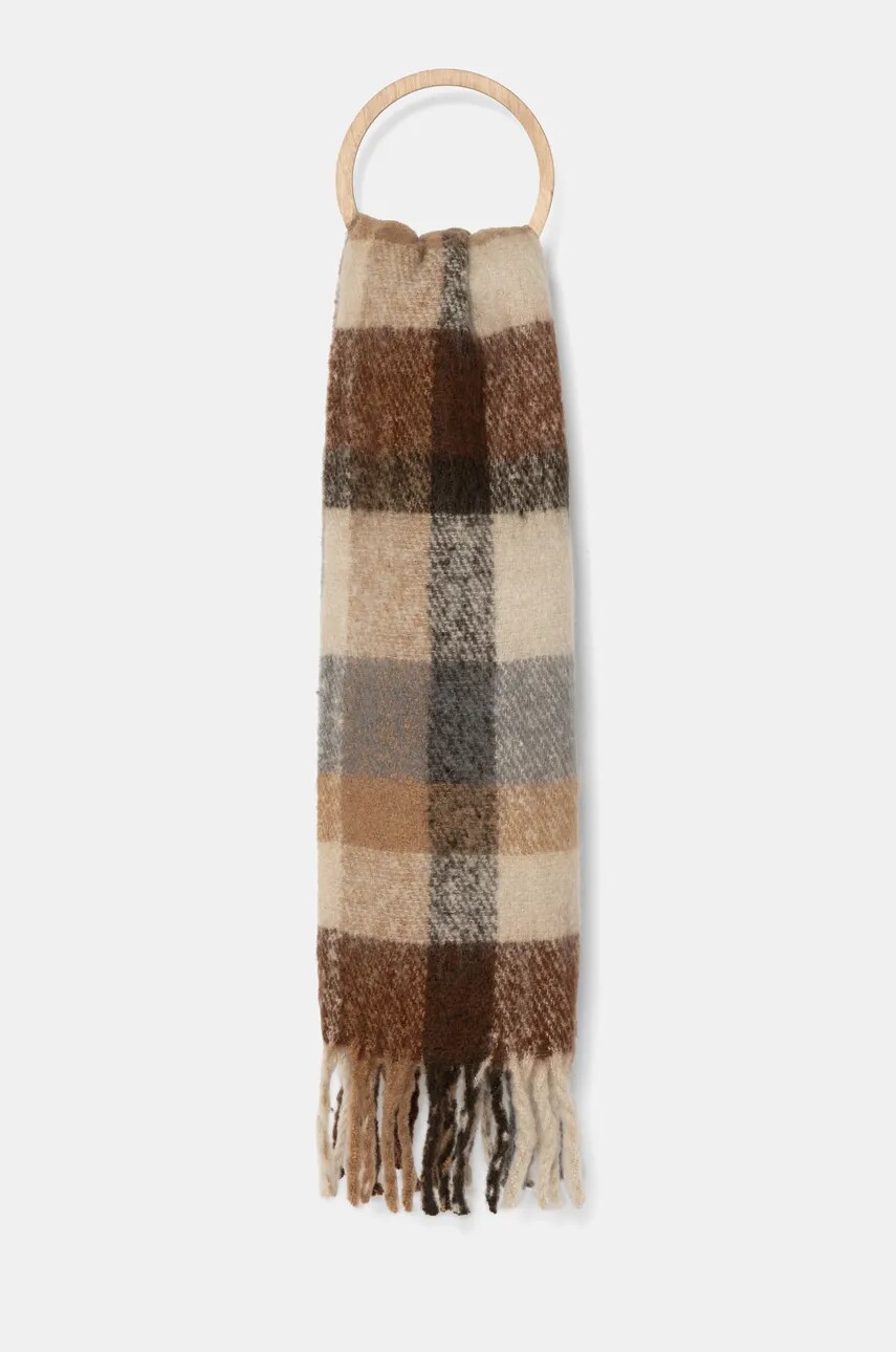 

Шал Pepe Jeans YAIZA SCARF дамски в бежово с десен PL110681, Бежов
