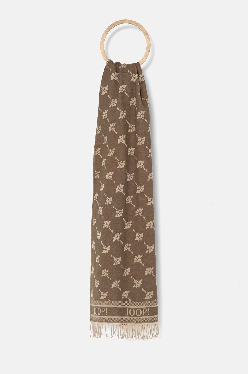 

Шал Joop! дамски в кафяво с десен 30044290, Кафяв