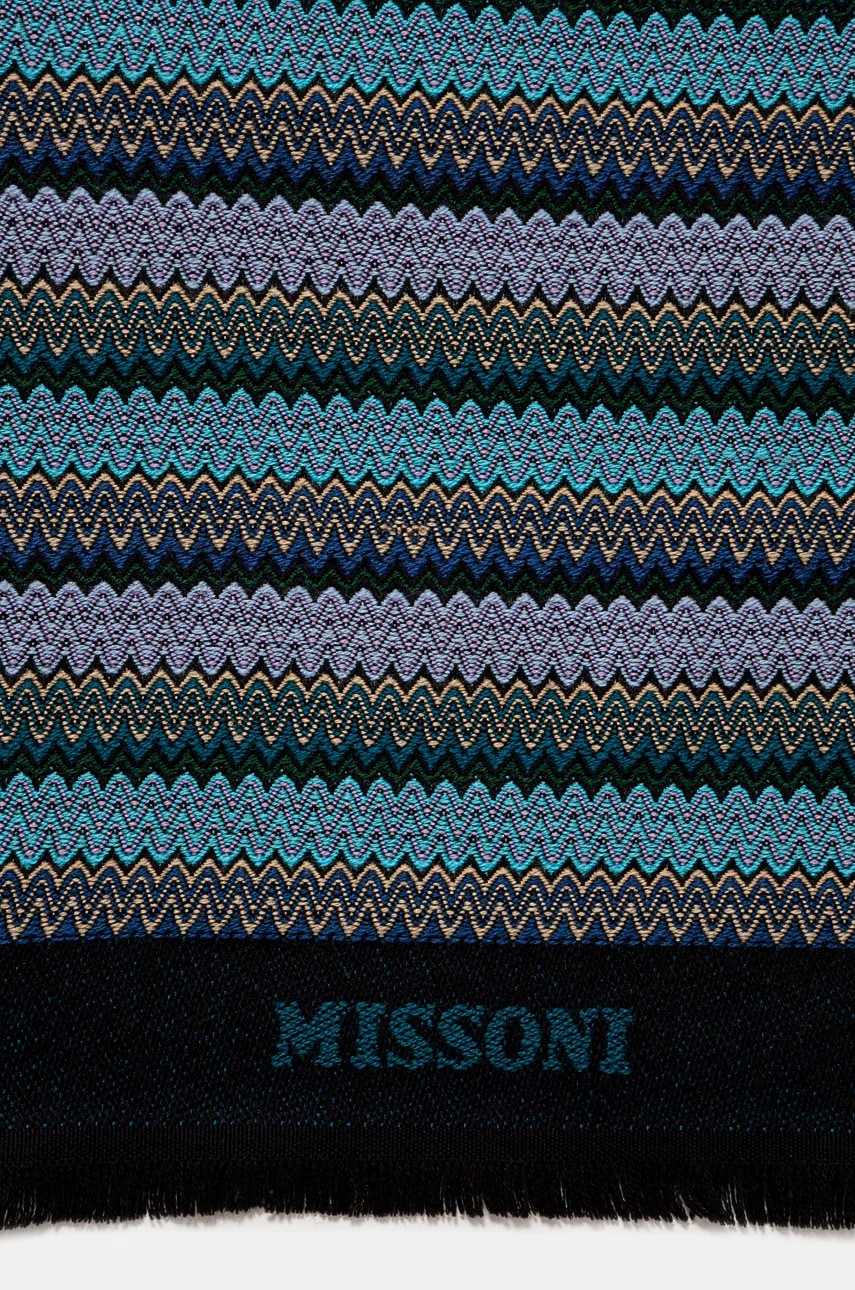 Шерстяной шарф Missoni узорный SC21WOD9931 Шерстяной шарф Missoni узорный SC21WOD9931