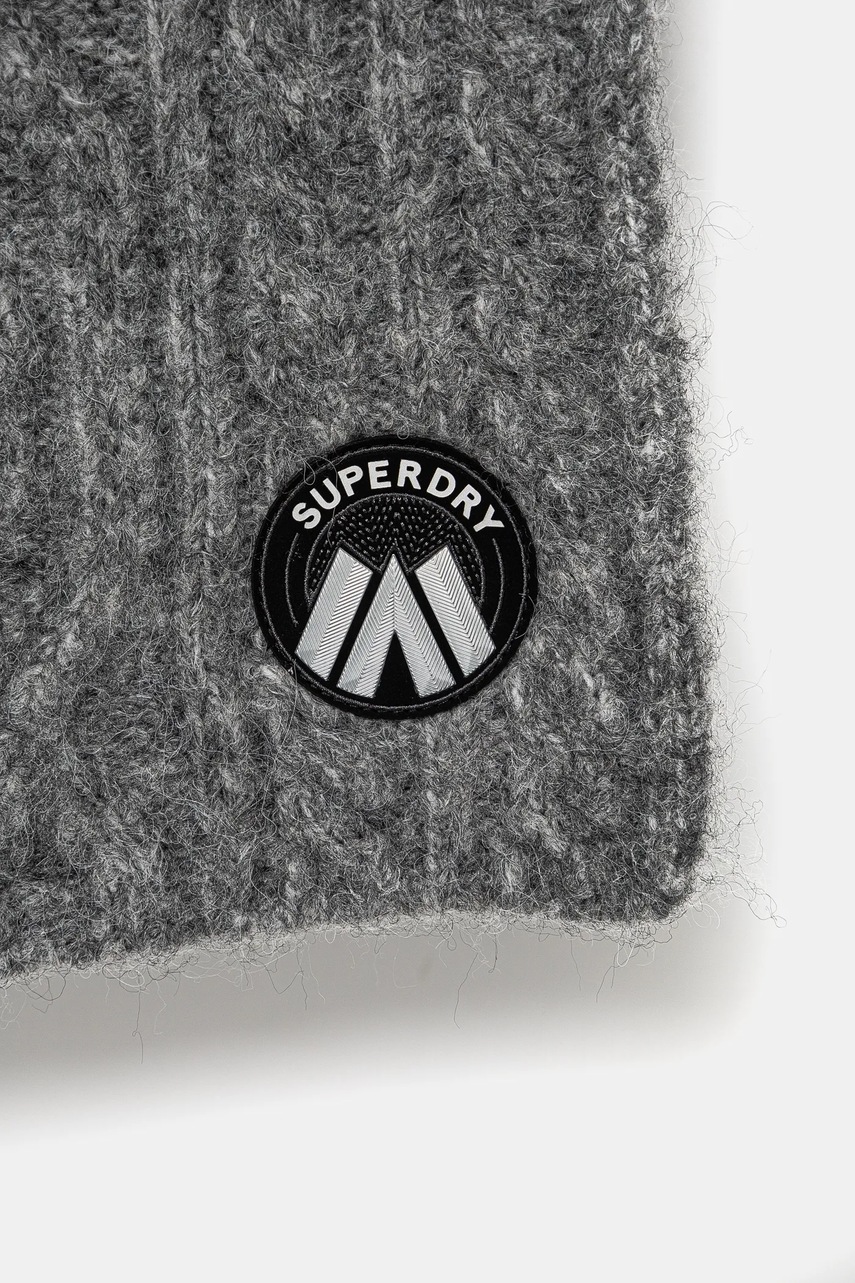 Шарф с шерстью Superdry цвет серый меланж W9310079A-C2Z