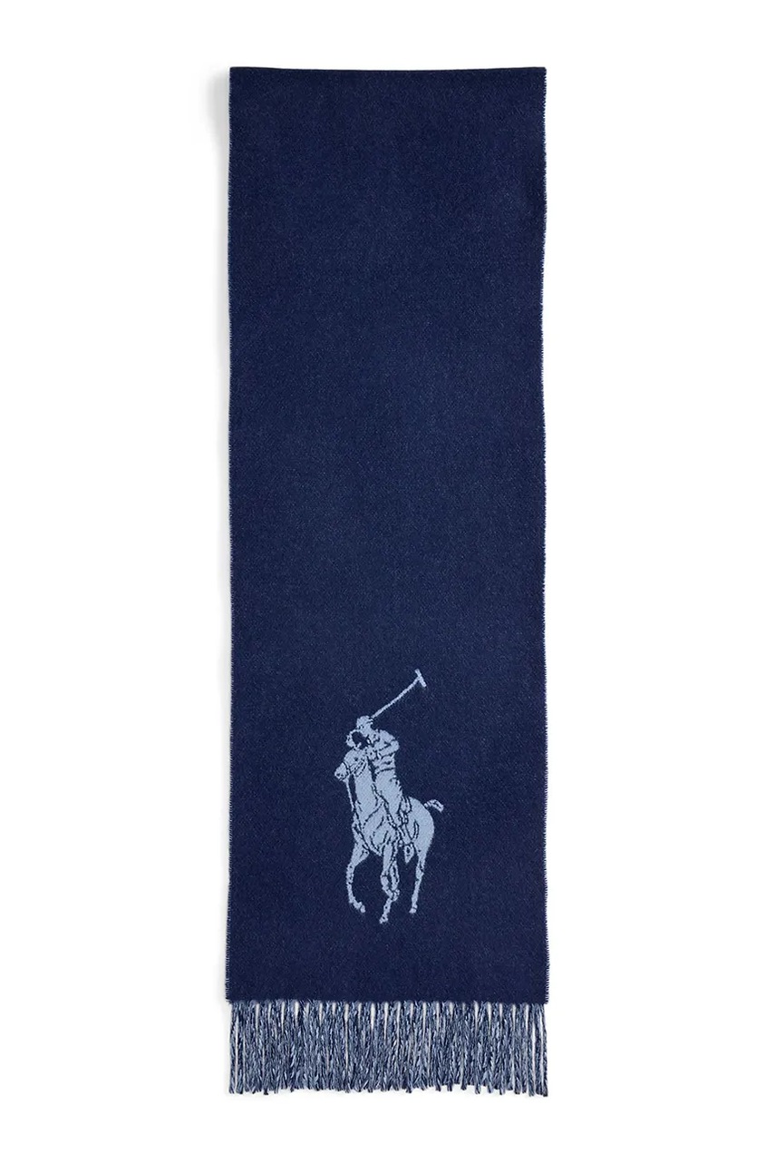 Levně Vlněná šála Polo Ralph Lauren šedá barva, hladká, 455954331