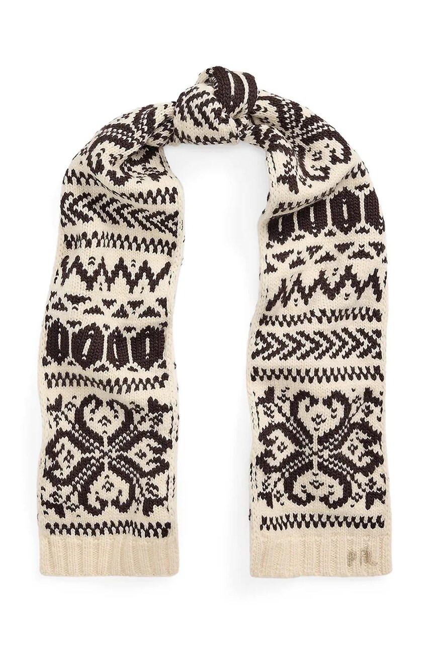 Levně Vlněná šála Polo Ralph Lauren béžová barva, 455962000