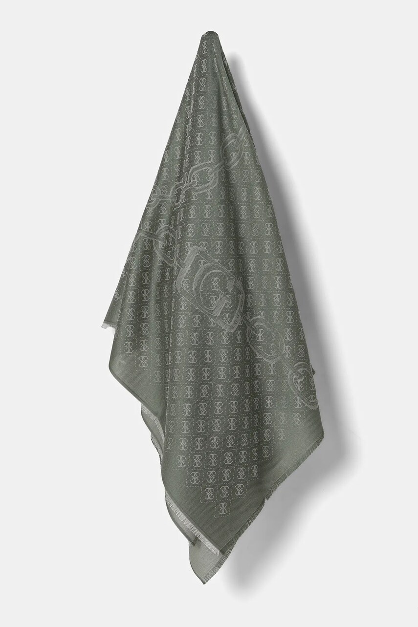 Levně Šátek Guess zelená barva, AW5191 POL03