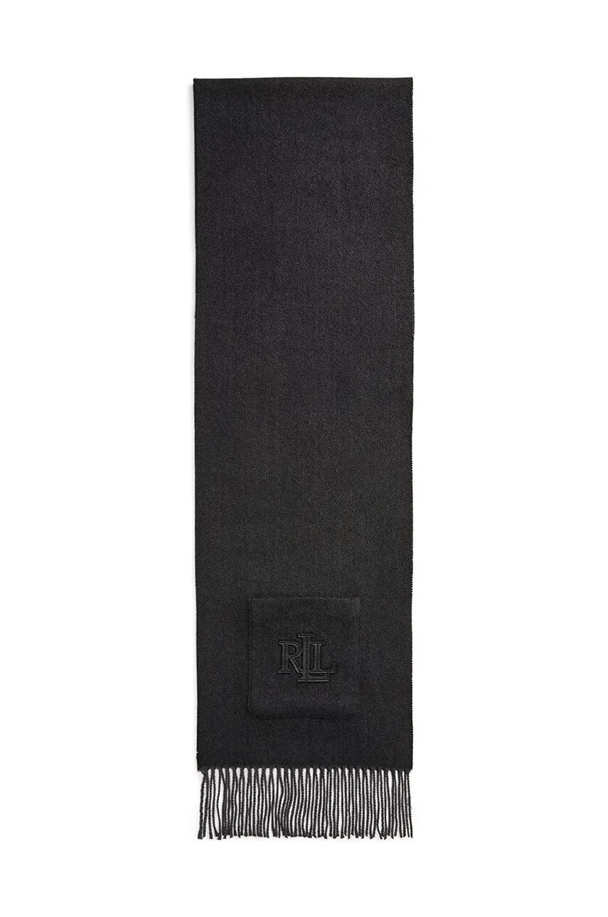 Шарф с примесью шерсти Lauren Ralph Lauren цвет коричневый однотонный 454960052 Шарф с примесью шерсти Lauren Ralph Lauren цвет коричневый однотонный 454960052