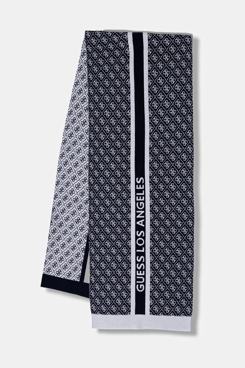 

Шал с вълна Guess SEVYN в тъмносиньо с десен W4BZ22 Z3JD2, Тъмносин