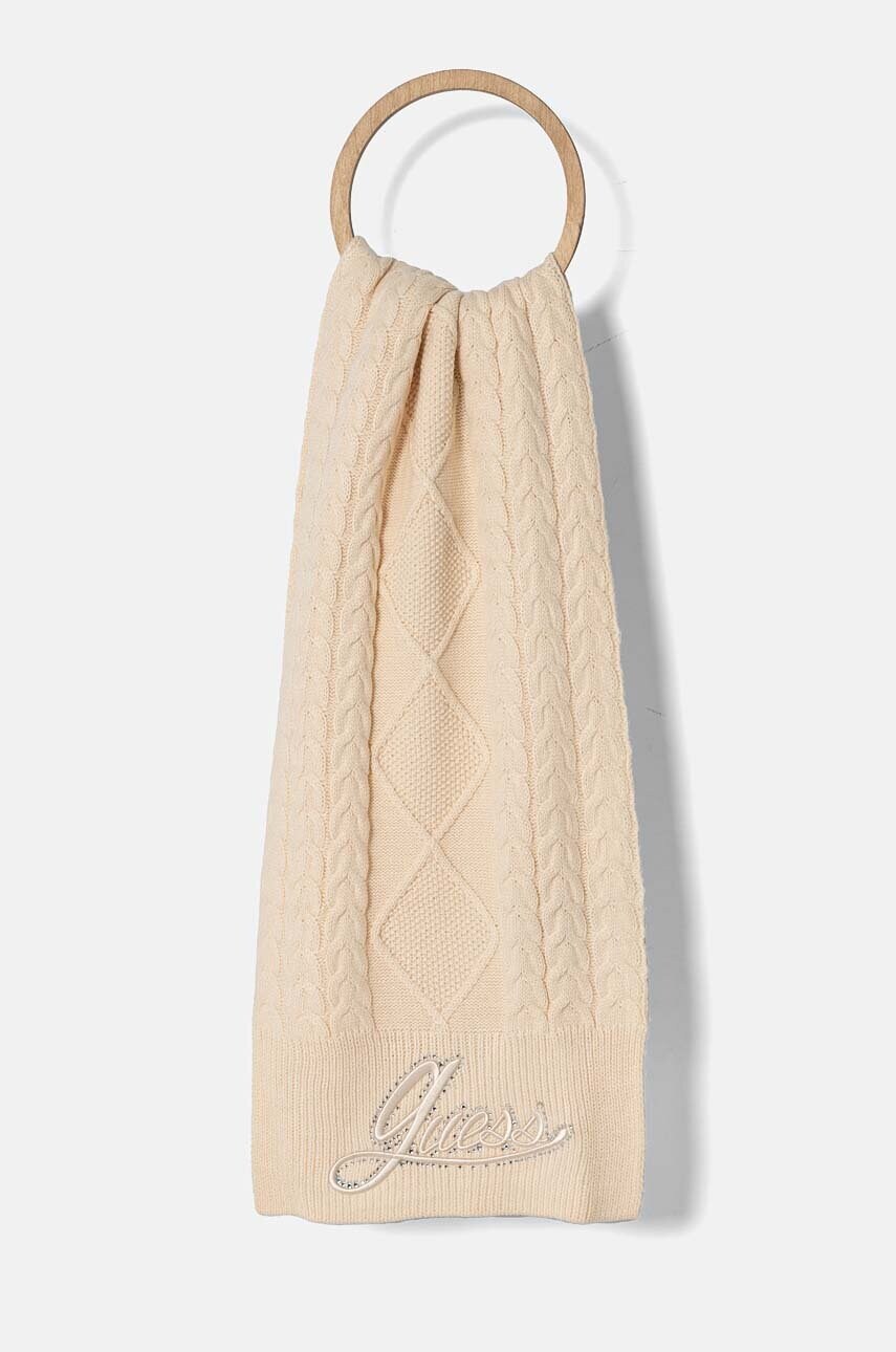 Levně Šála Guess ROSELYN béžová barva, s aplikací, W4BZ25 Z3362