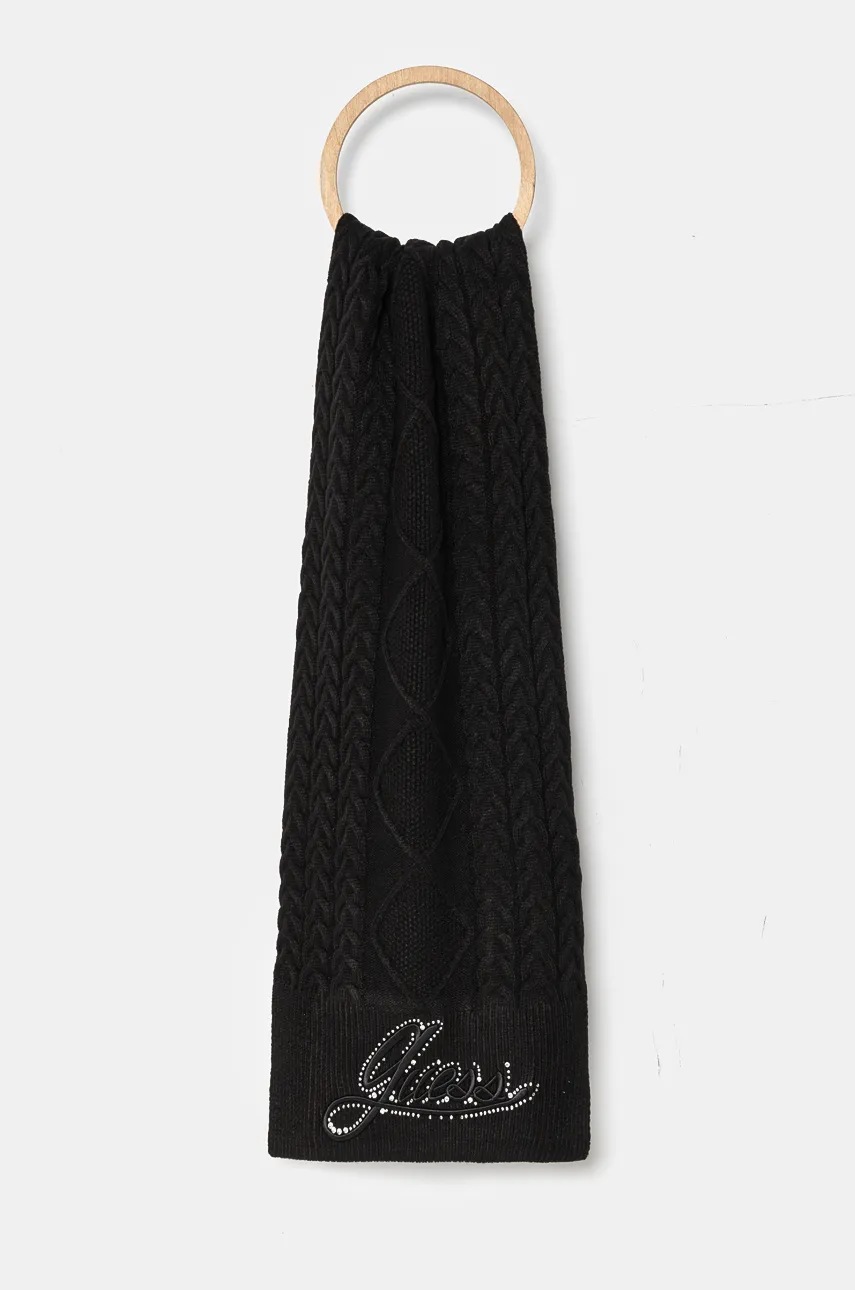 

Шал Guess ROSELYN дамски в черно с апликация W4BZ25 Z3362, Черен