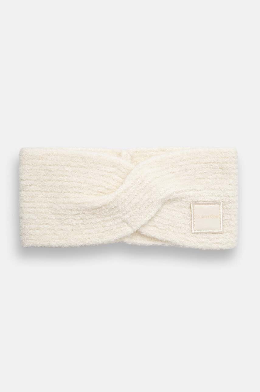 

Лента за глава с вълна Calvin Klein в бежово K60K612694, Бежов