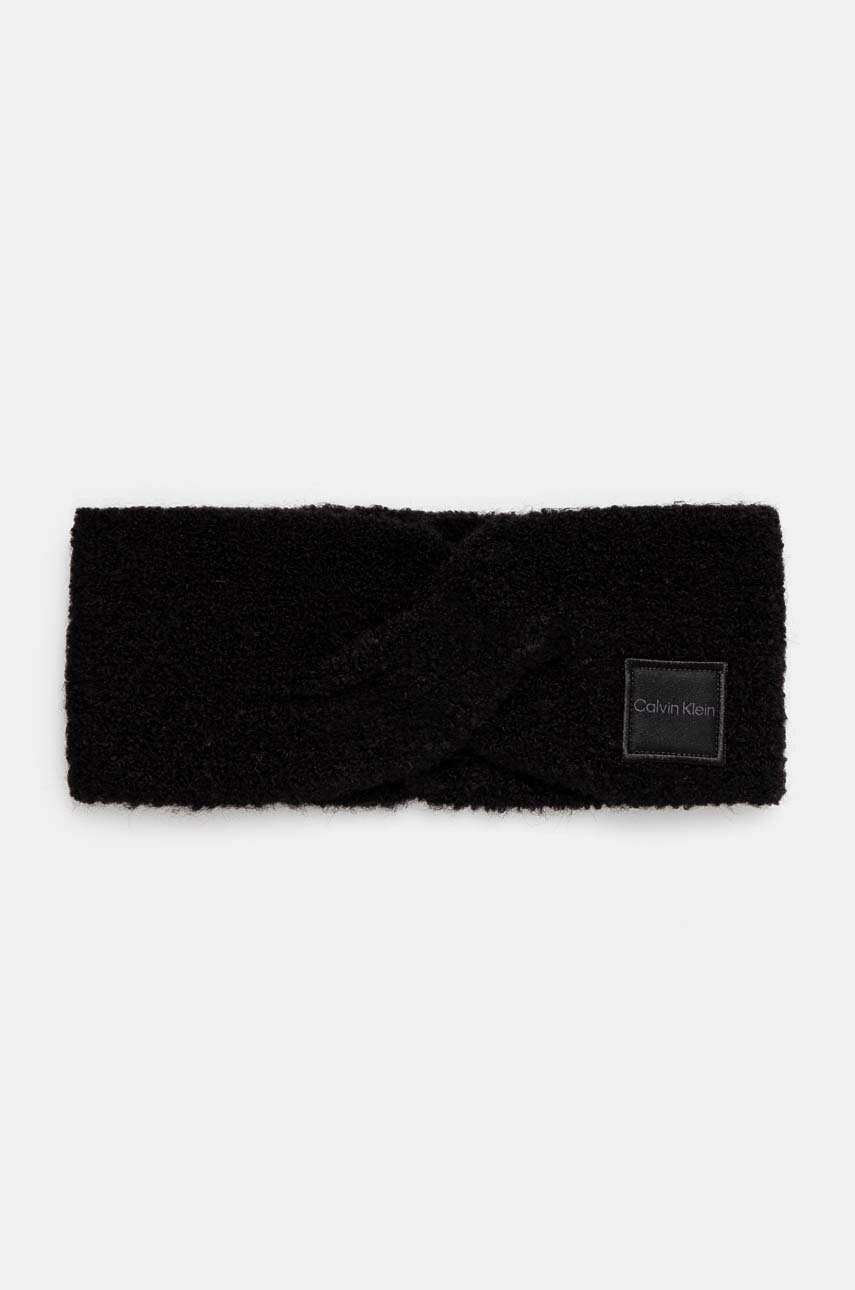 

Лента за глава с вълна Calvin Klein в черно K60K612694, Черен