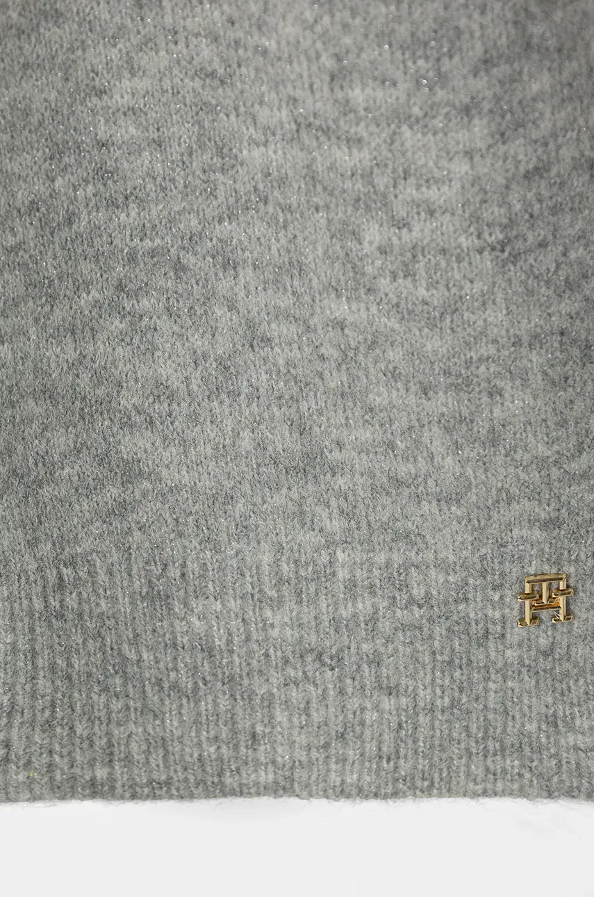 Шарф Tommy Hilfiger женский цвет серый меланж AW0AW16646 Шарф Tommy Hilfiger женский цвет серый меланж AW0AW16646
