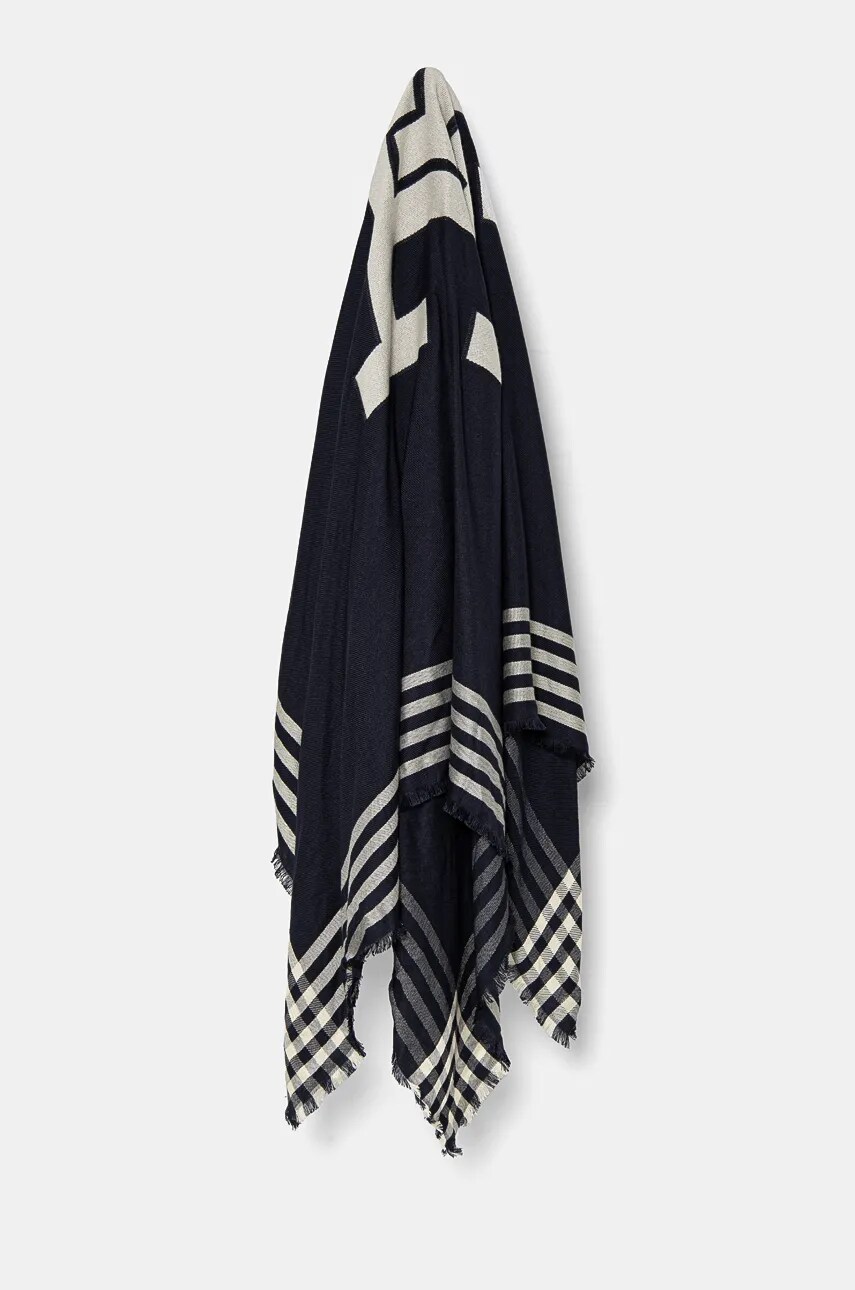 Levně Šátek Tommy Hilfiger tmavomodrá barva, AW0AW16651