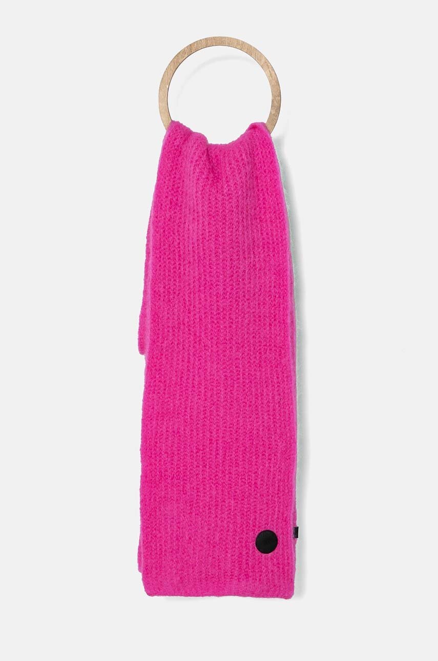 MMC STUDIO eșarfă de lână ELITE culoarea roz, uni