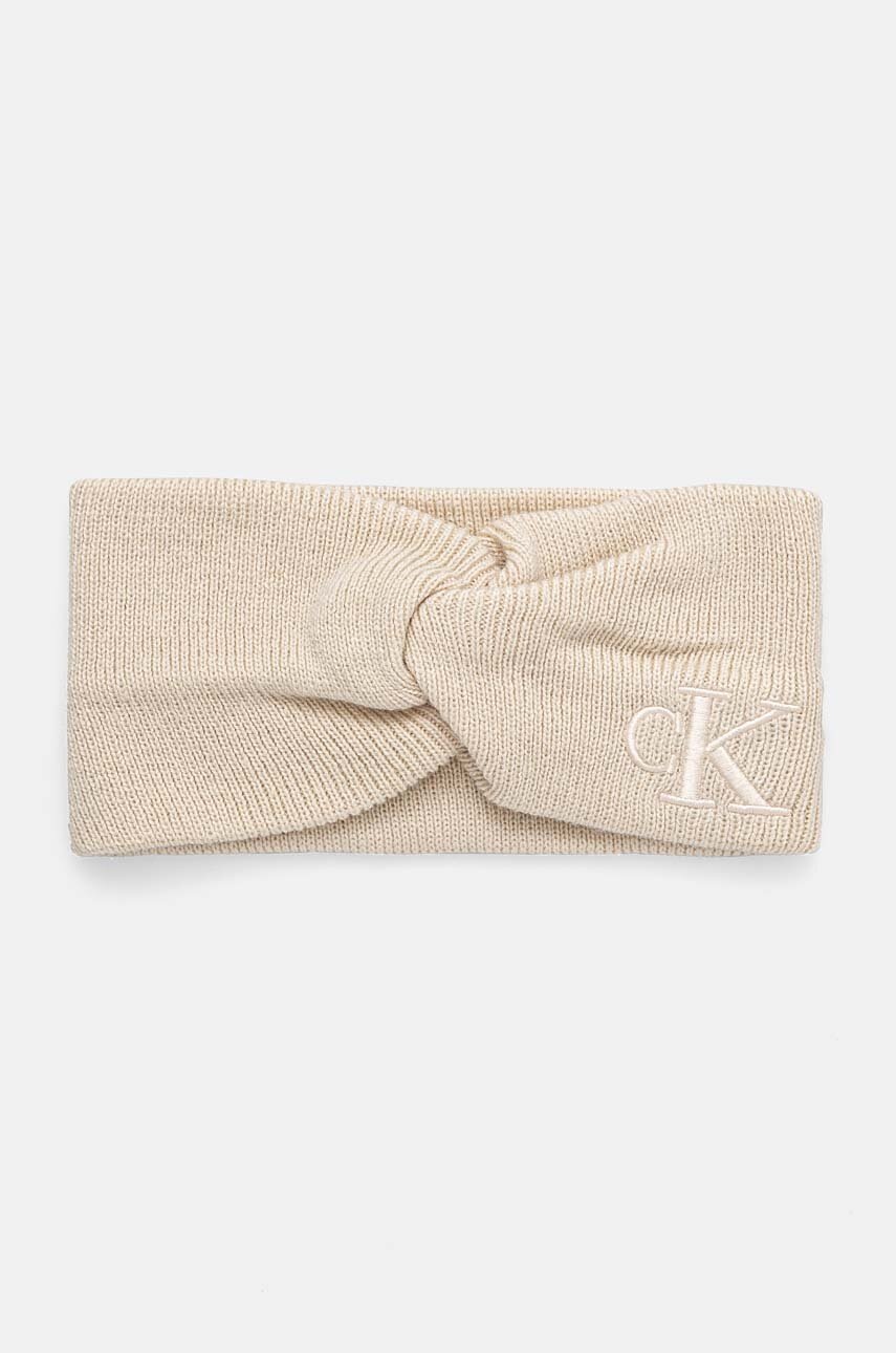 

Лента за глава Calvin Klein Jeans в бежово K60K612658, Бежов