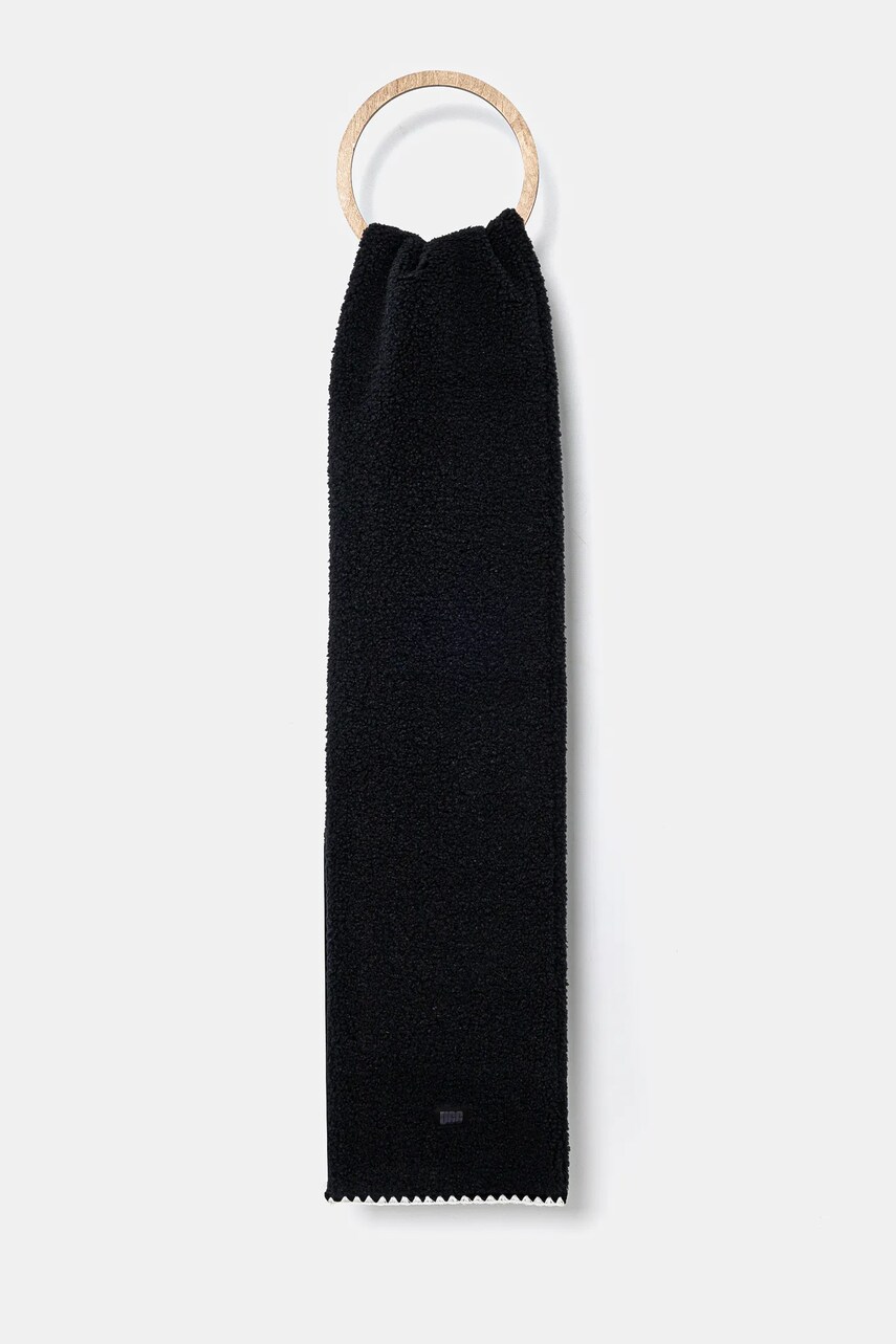 UGG fular femei, culoarea negru, uni, 101021