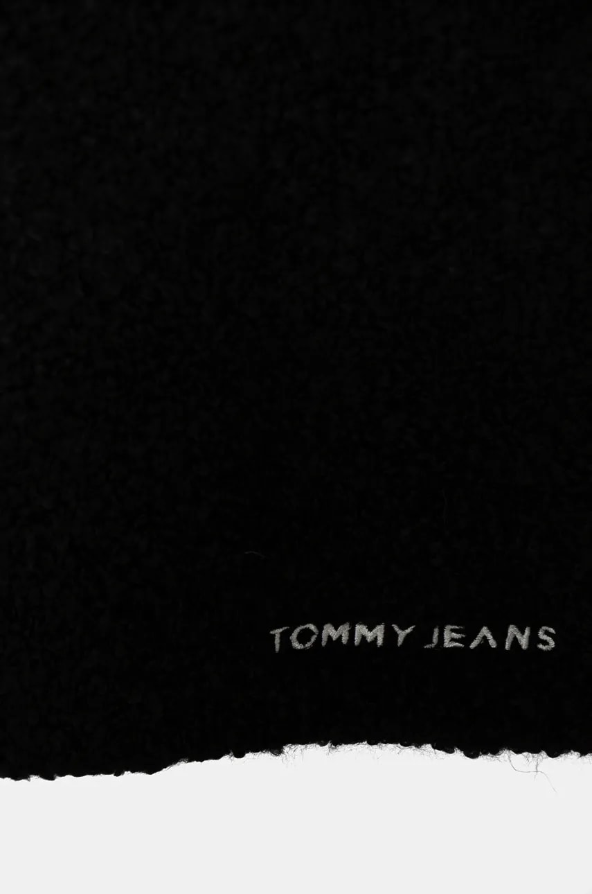 Шарф с примесью шерсти Tommy Jeans цвет чёрный однотонный AW0AW16789 Шарф с примесью шерсти Tommy Jeans цвет чёрный однотонный AW0AW16789