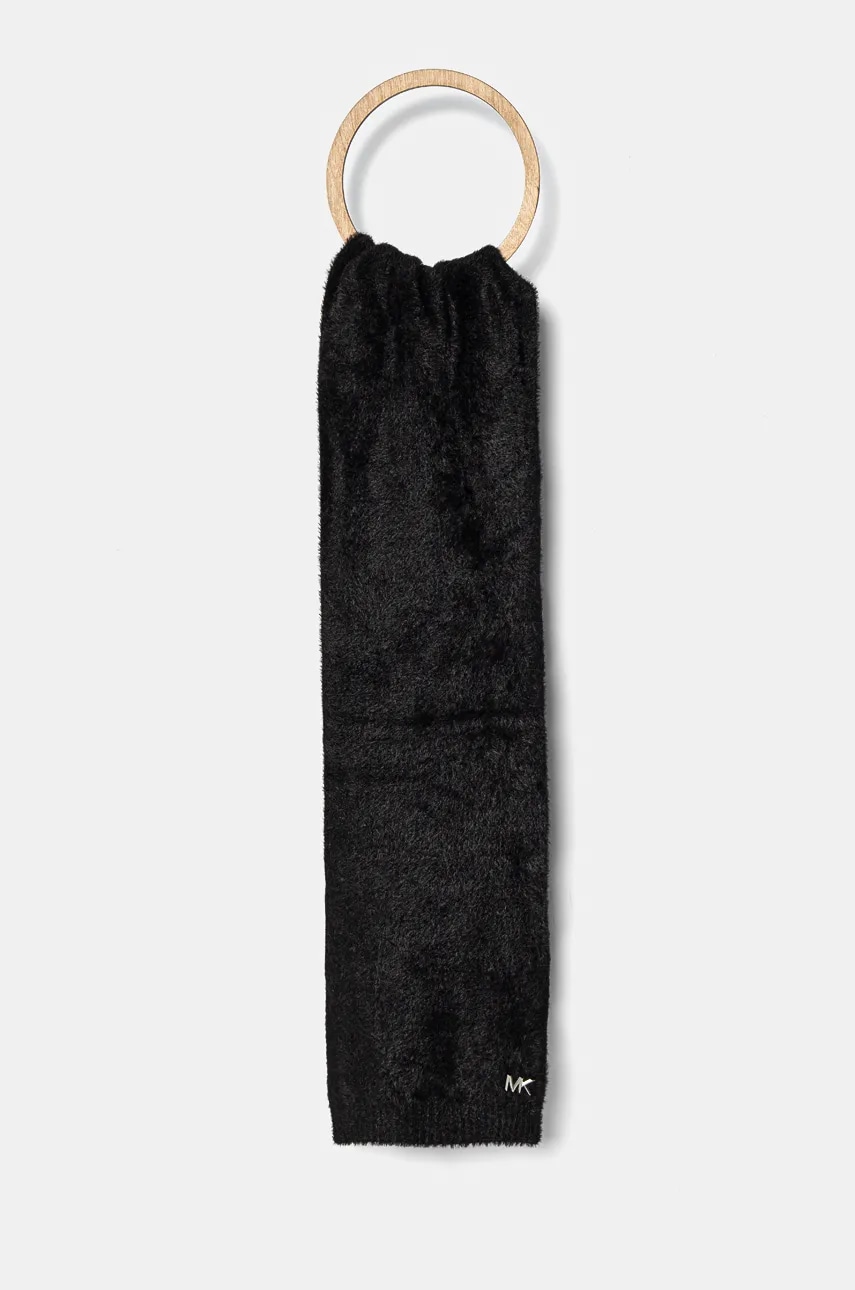 MICHAEL Michael Kors fular femei, culoarea negru, neted, 539838 MICHAEL Michael Kors fular femei, culoarea negru, neted, 539838