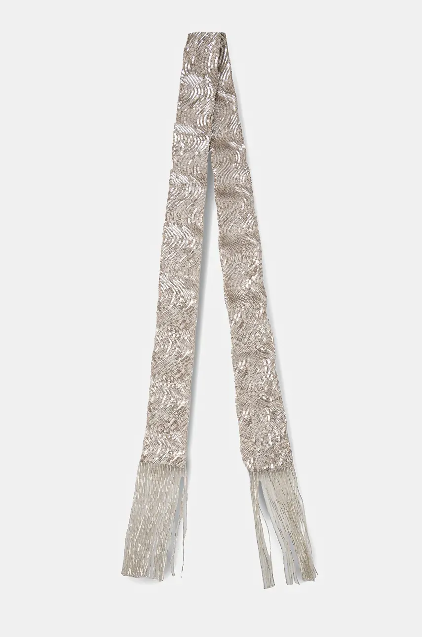 Шарф Forte Forte женский цвет серебрянный с аппликацией 13292_my scarf Шарф Forte Forte женский цвет серебрянный с аппликацией 13292_my scarf
