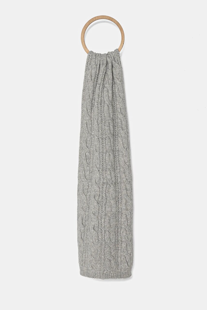 Hollister Co. fular femei, culoarea bej, melanj, KI354-4034