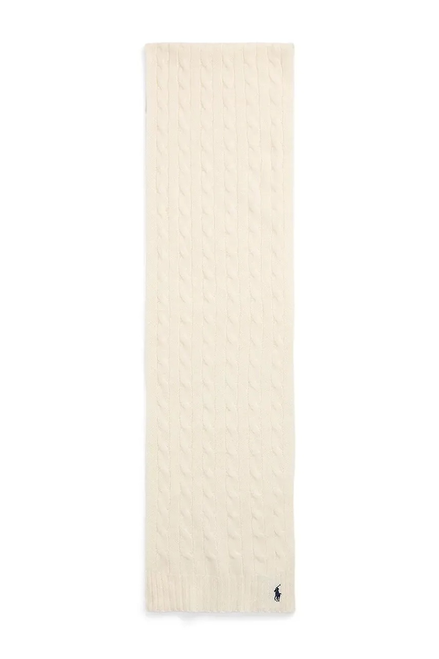 Levně Vlněná šála Polo Ralph Lauren béžová barva
