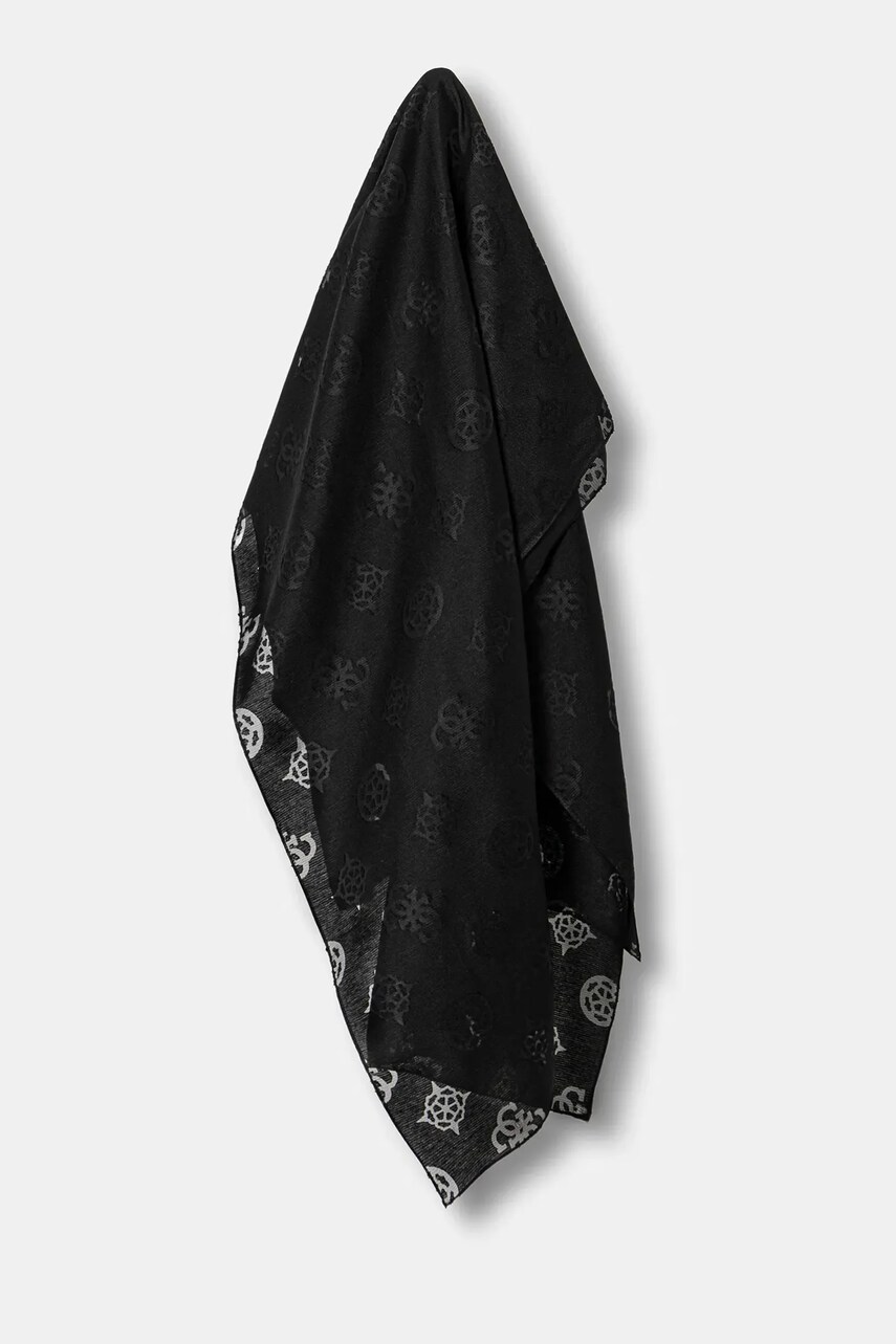 Levně Šála Guess černá barva, AW5151 COT03
