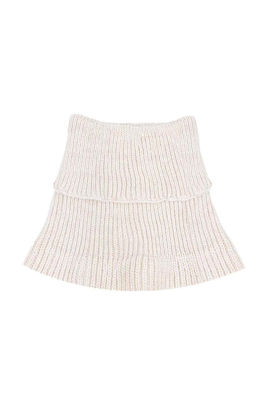 Jamiks fular circular copii FATIMA culoarea bej, neted, JZH399