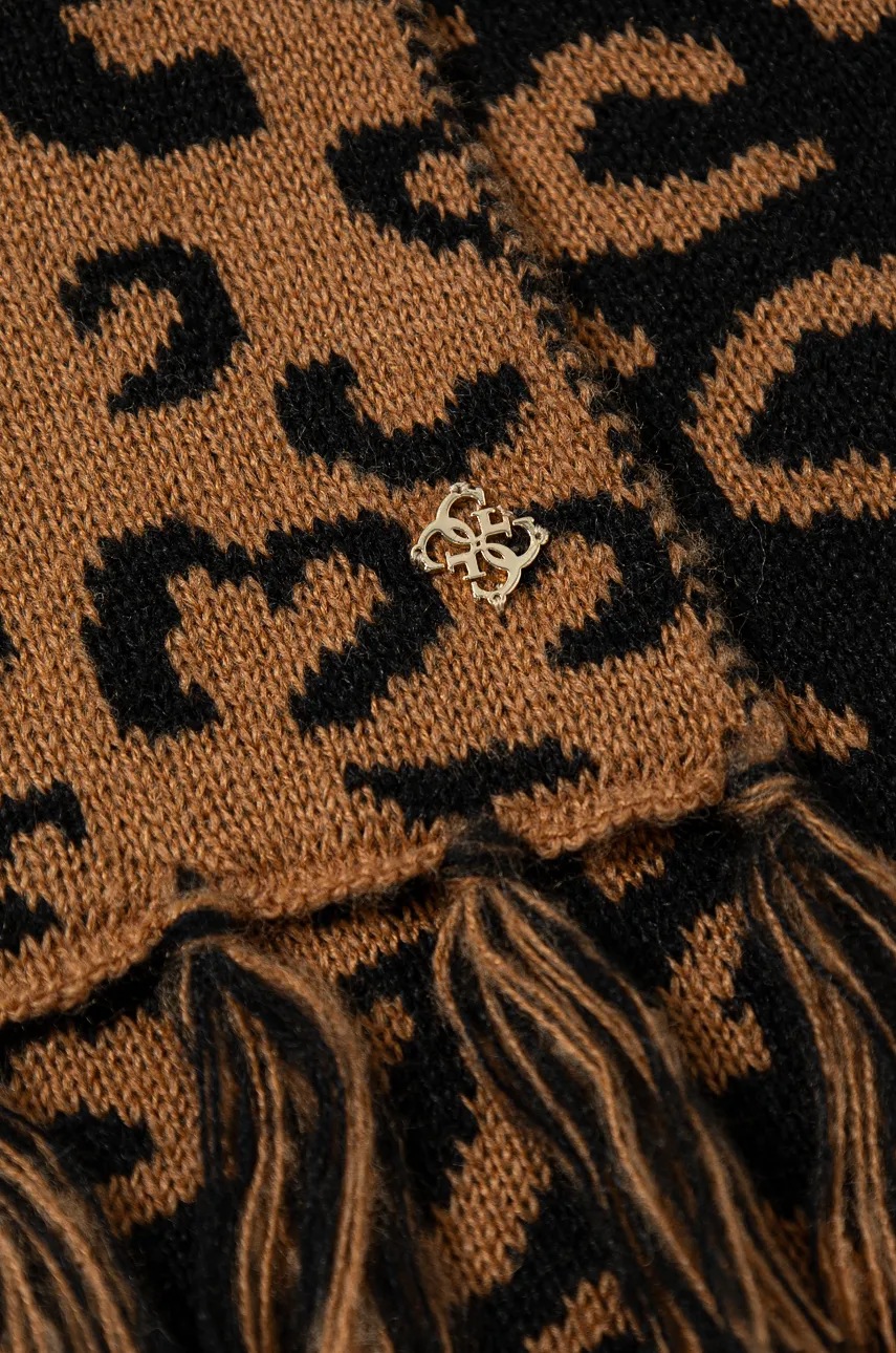 Детский шарф Guess цвет коричневый узорный J4BZ27 Z2QP0